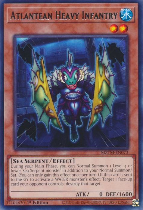 Yu-Gi-Oh! Atlantean Heavy Infantry - MZTM-EN073 - Rare - 1st Edition
