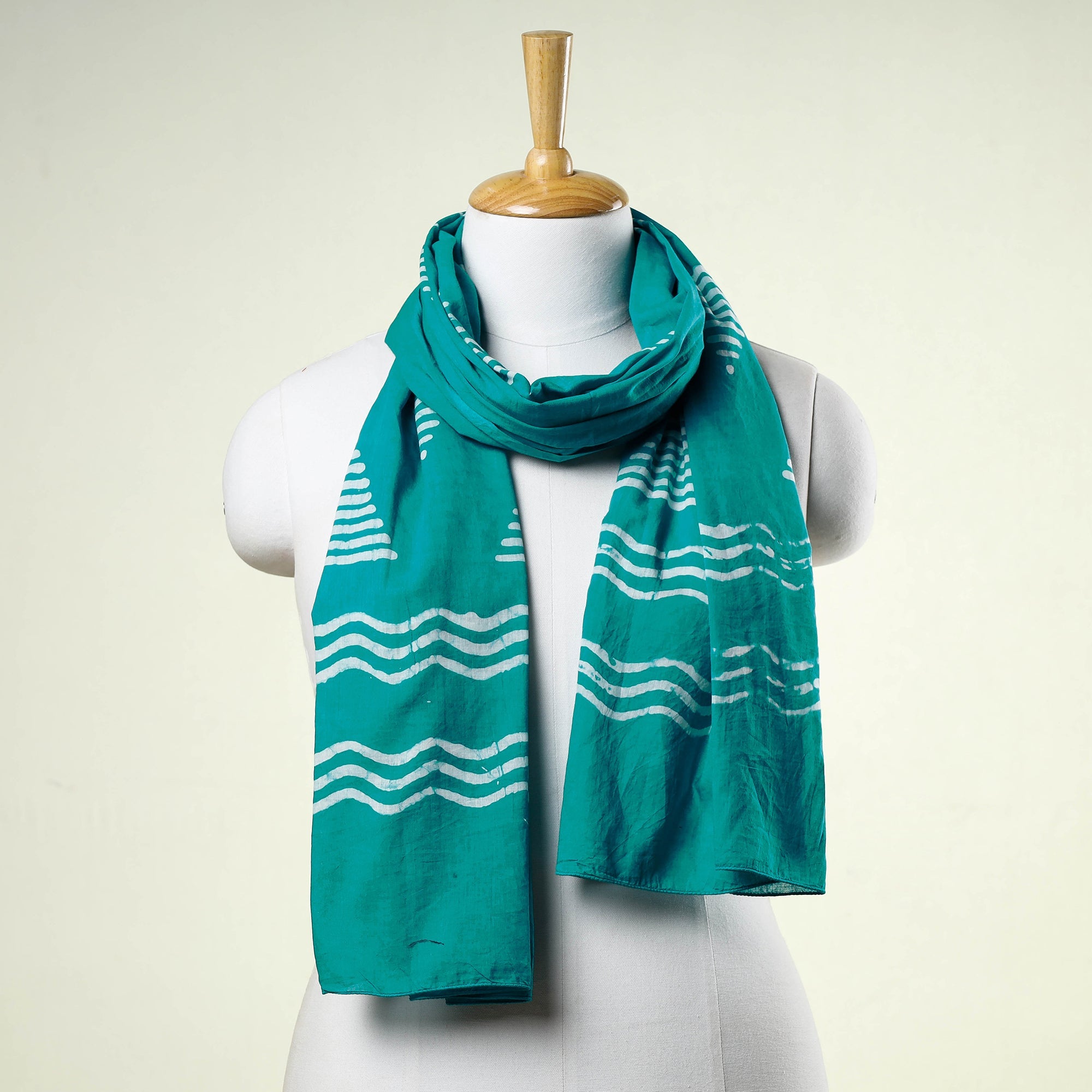 BATIK BY MD. SHARIFF Blue - Hand Batik Printed Cotton Stole