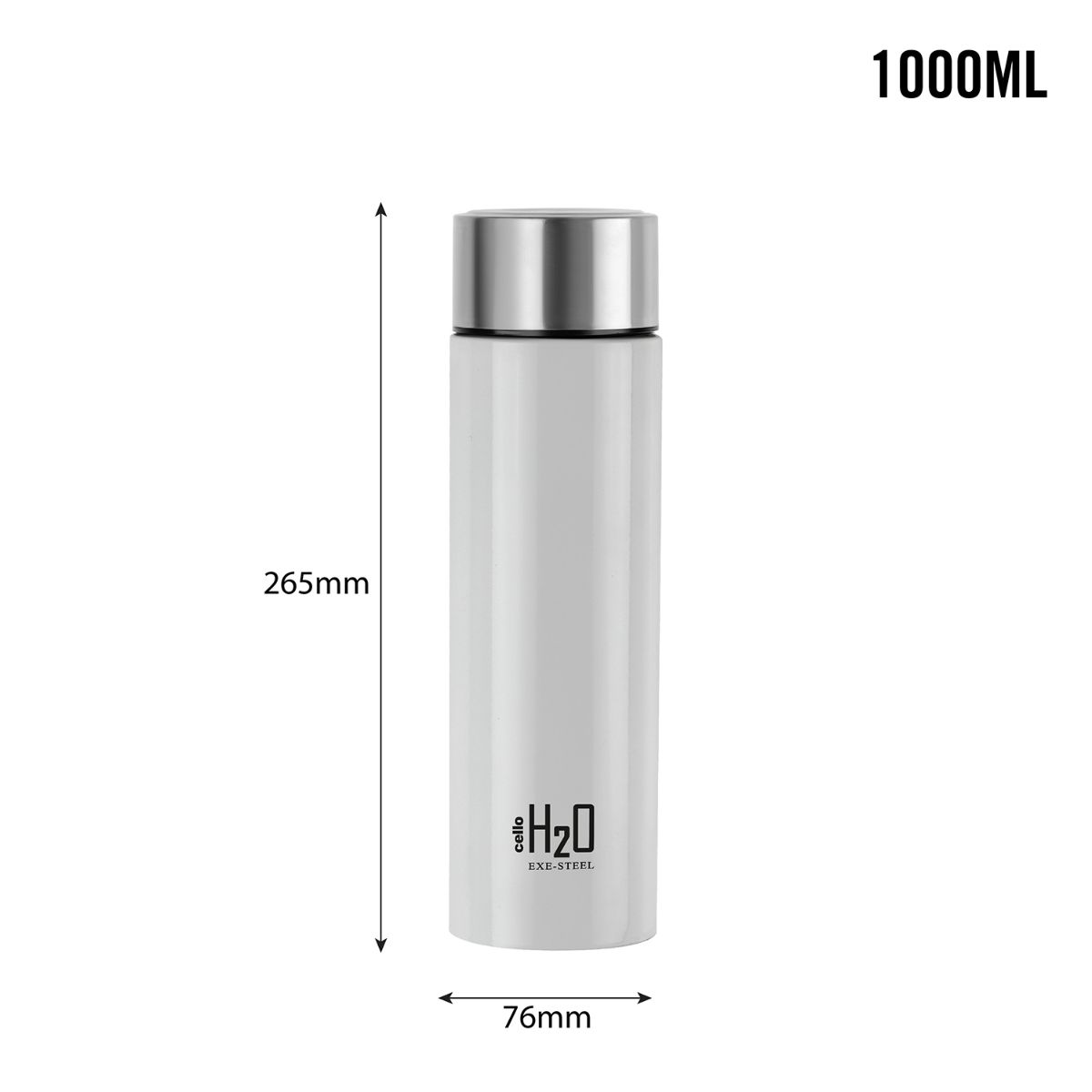 Cello H2O Stainless Steel Water Bottle, 1000ml - view 42