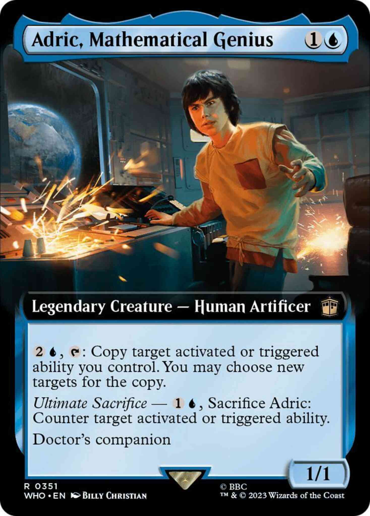 Adric mathematical genius – Magic Adric, Mathematical Genius [351] [Extended Art] [Universes Beyond: Doctor Who] [Non-Foil]