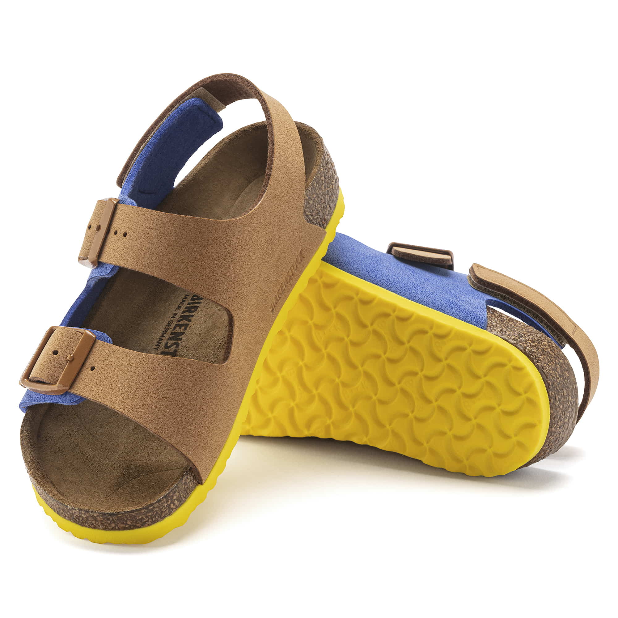 Birkenstock Milano Kids Birko-Flor Birkibuc – Multi Multi/Caramel/Ultra Blue