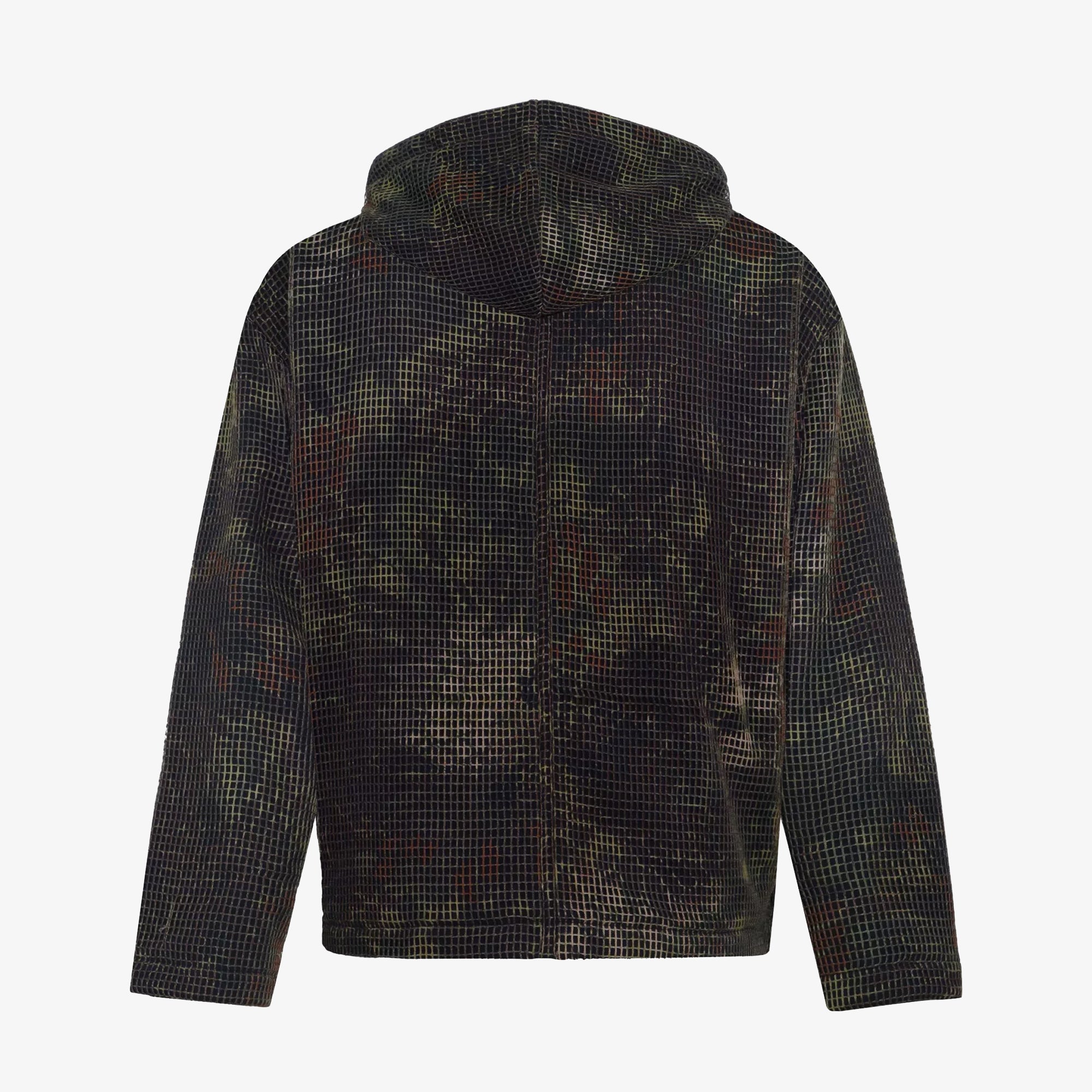 Almost Gods | Mandrake Camo Net Zip Hoodie { Brown - view 4