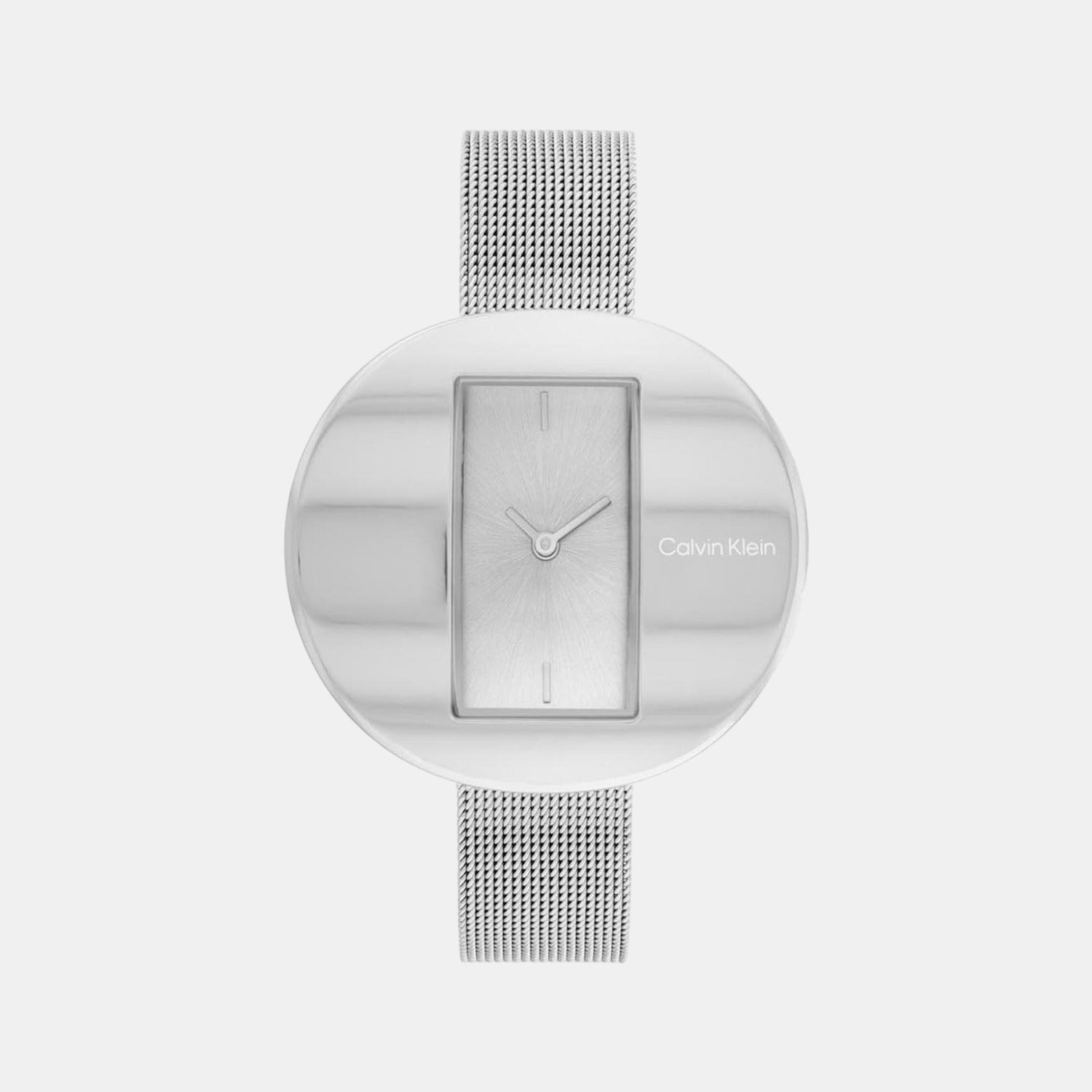 Calvin Klein Circular Women Quartz Silver Dial Analog Stainless Steel Watch 25200016