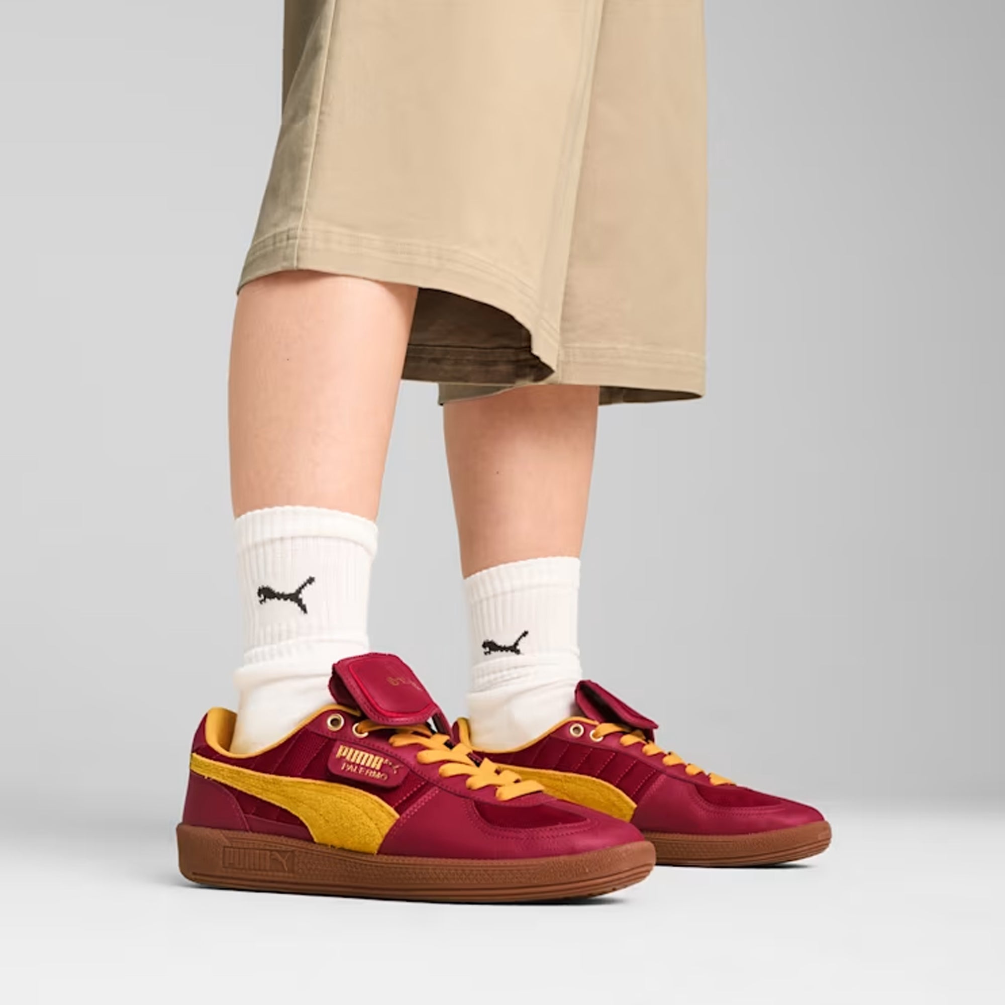 PUMA | x HARRY POTTER PALERMO HAIRY SUEDE FORMSTRIP { DARK CRIMSON-YELLOW SIZZLE - view 6