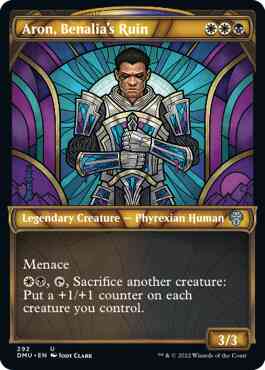 Ruin 292 stained – Magic Aron, Benalia's Ruin [292] [Stained Glass Showcase] [Dominaria United] [Non-Foil]