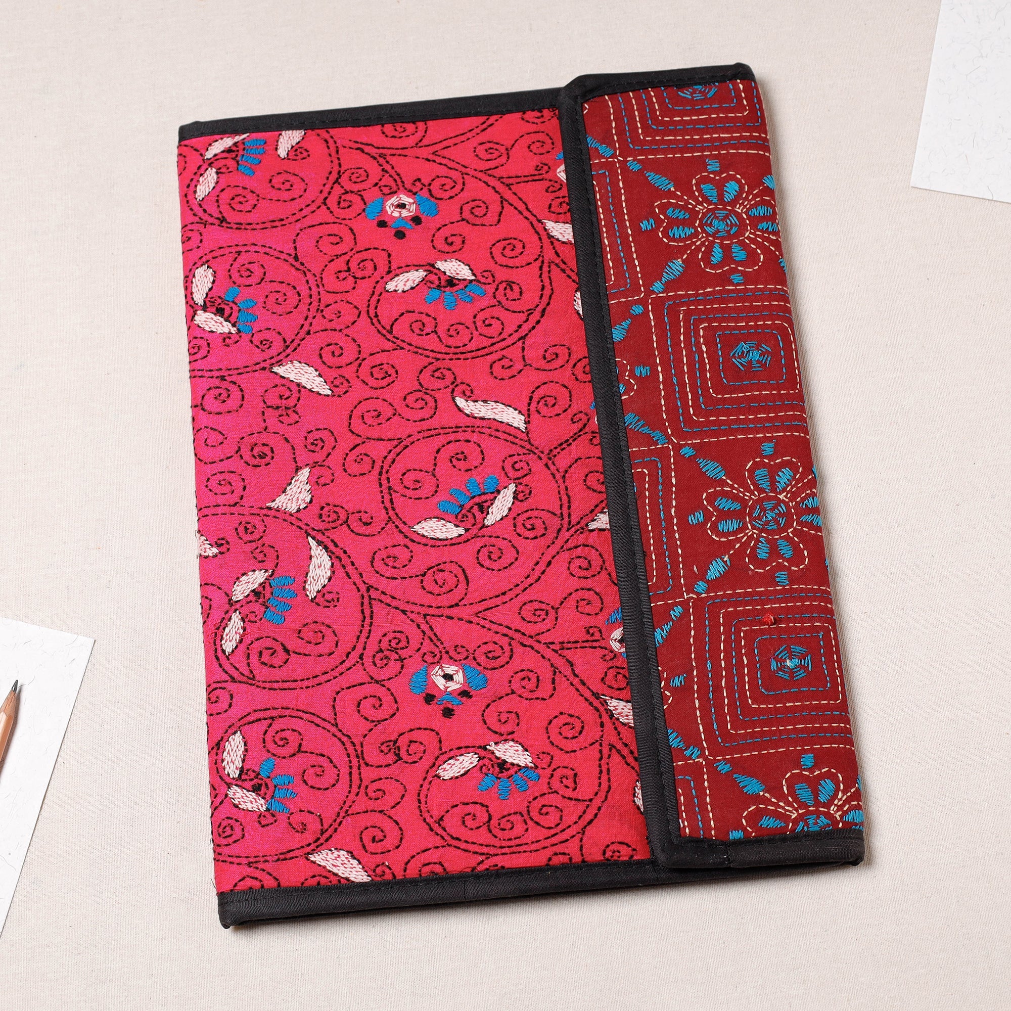 ASALKAAR Bengal Kantha Work Handcrafted File Folder