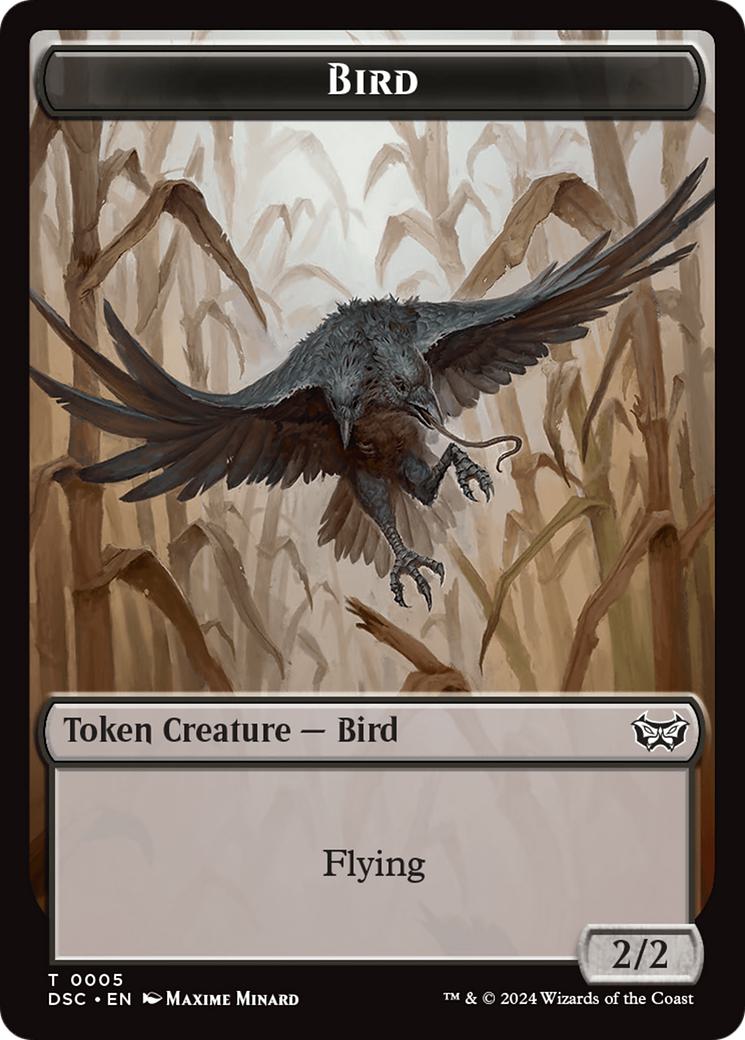 Bird token 05 – Magic Bird Token (05) // Elemental Token (09) [Duskmourn: House of Horror: Commander: Tokens] [Non-Foil]