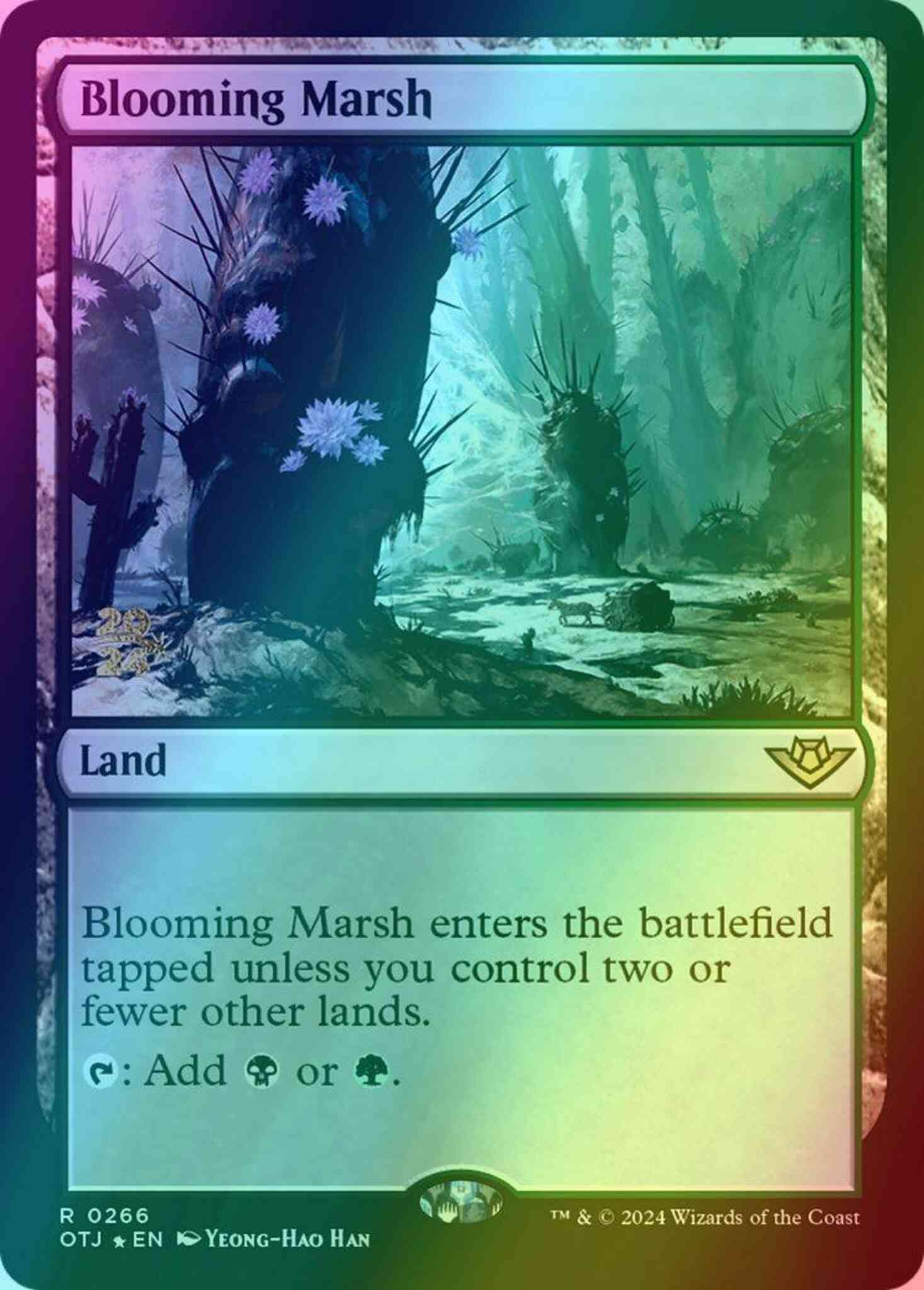 Blooming marsh 266s – Magic Blooming Marsh [266s] [Prerelease] [Outlaws of Thunder Junction: Promos] [Foil]