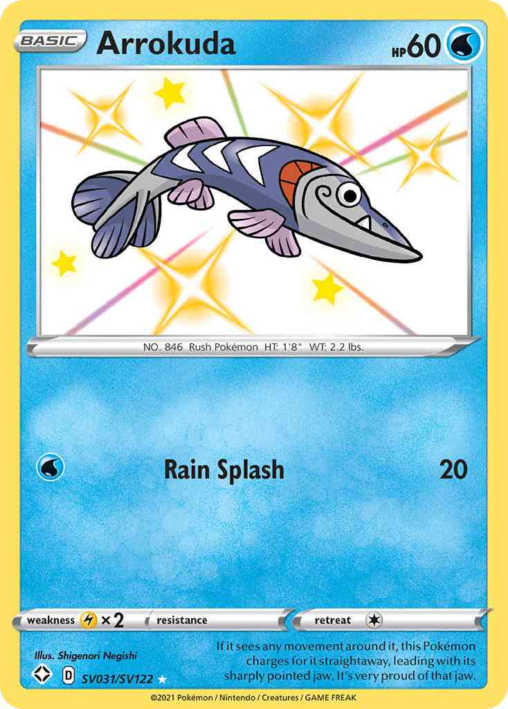 Rare shiny swsh45sv-sv031 – Pokémon Arrokuda - SV031/SV122 - Rare Shiny [swsh45sv-SV031] [Holo]