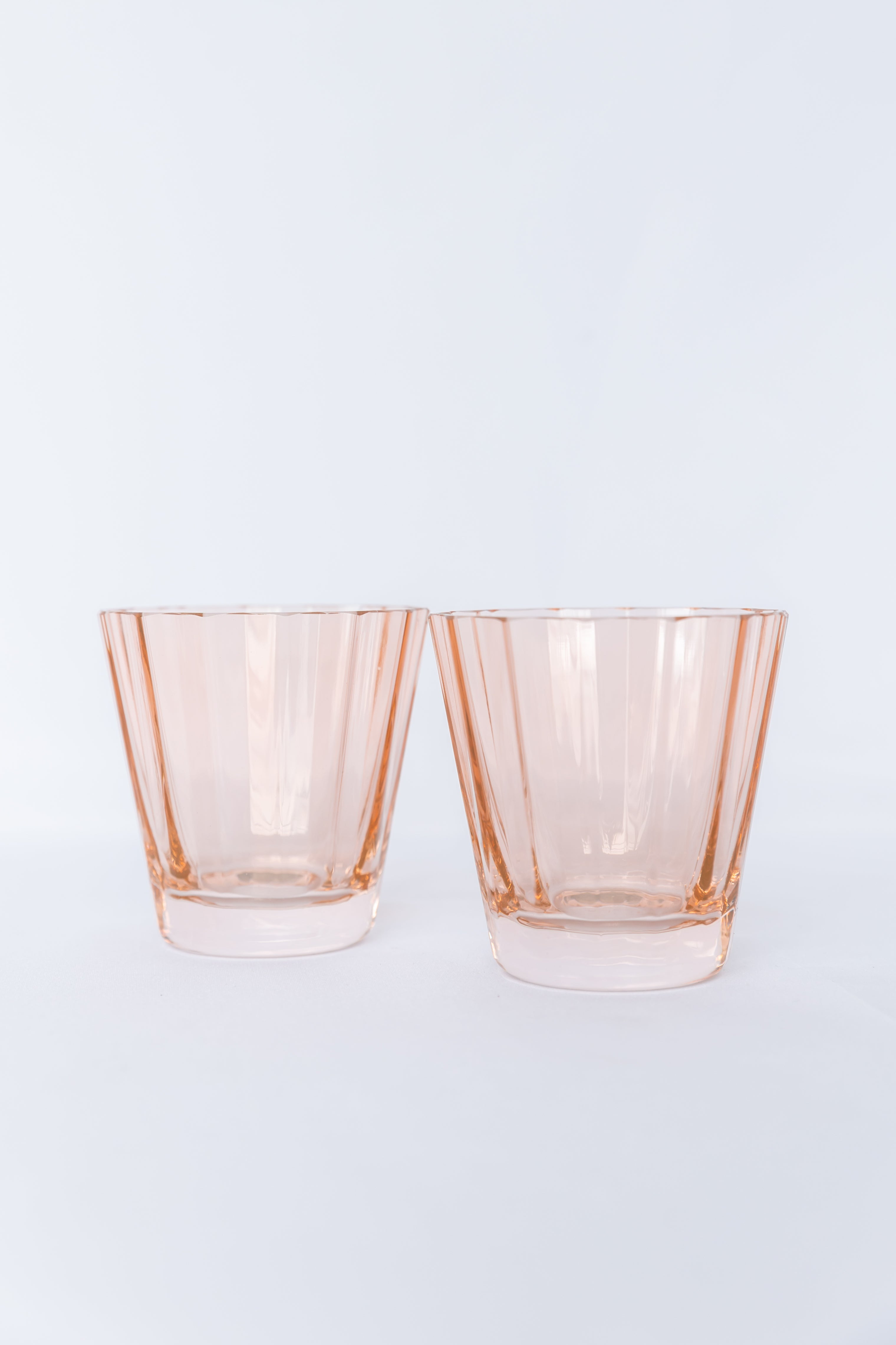 Estelle Colored Glass Estelle Colored Sunday Low Balls - Set of 2 {Blush Pink}
