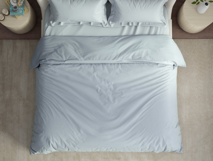 Spaces India Solid Sky Blue - Light Blue Fleece Blanket - Cushlon By Spaces - view 3