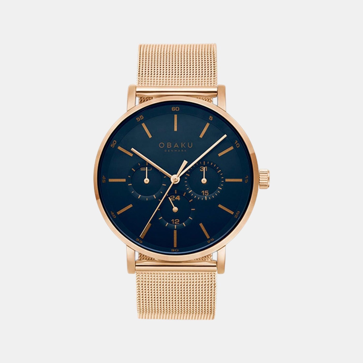 Obaku Ege Azure Men Quartz Blue Dial Analog Stainless Steel Watch V246GMVLMV