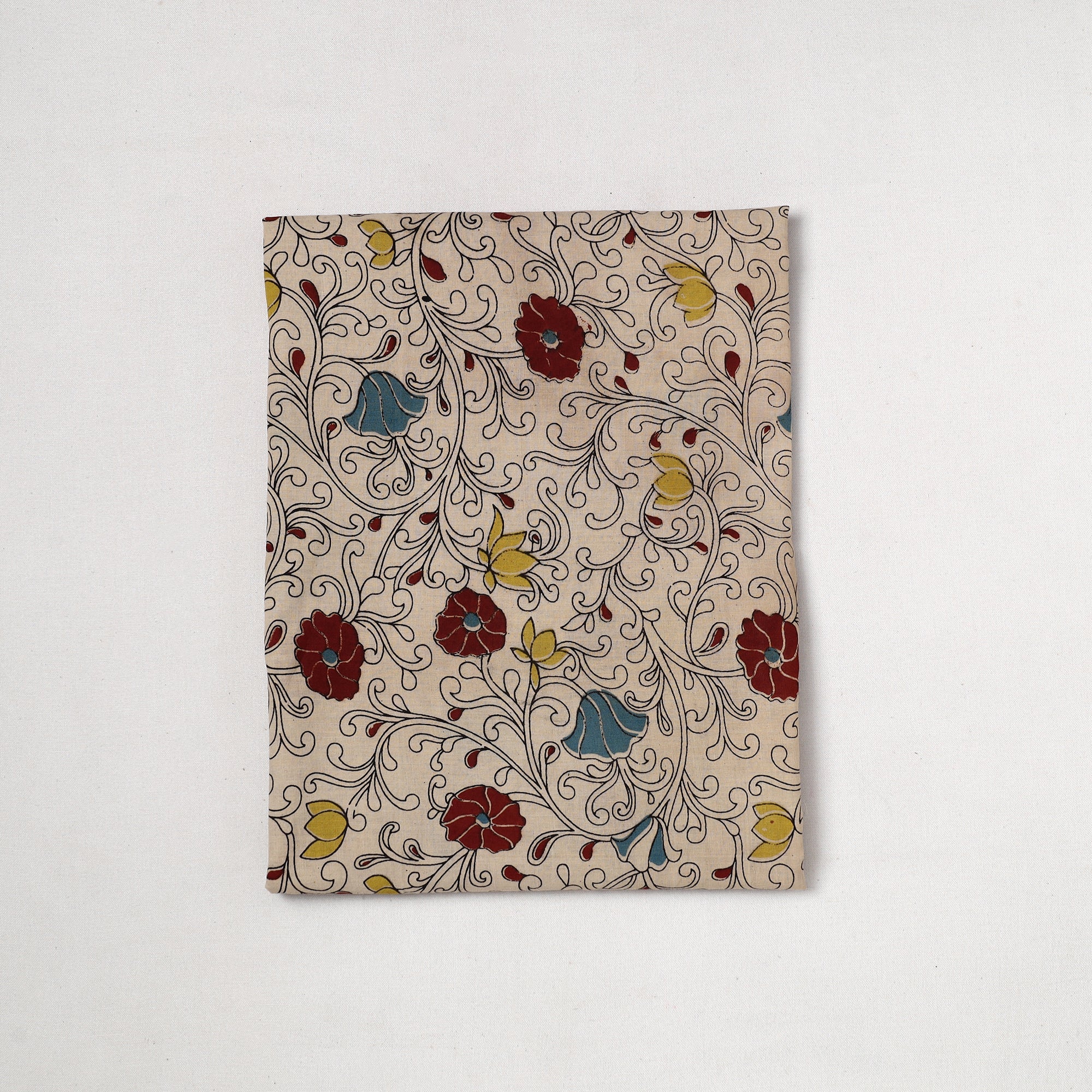 SOUTH KARGHA Beige - Kalamkari Printed Cotton Precut Fabric (1.35 meter) 39
