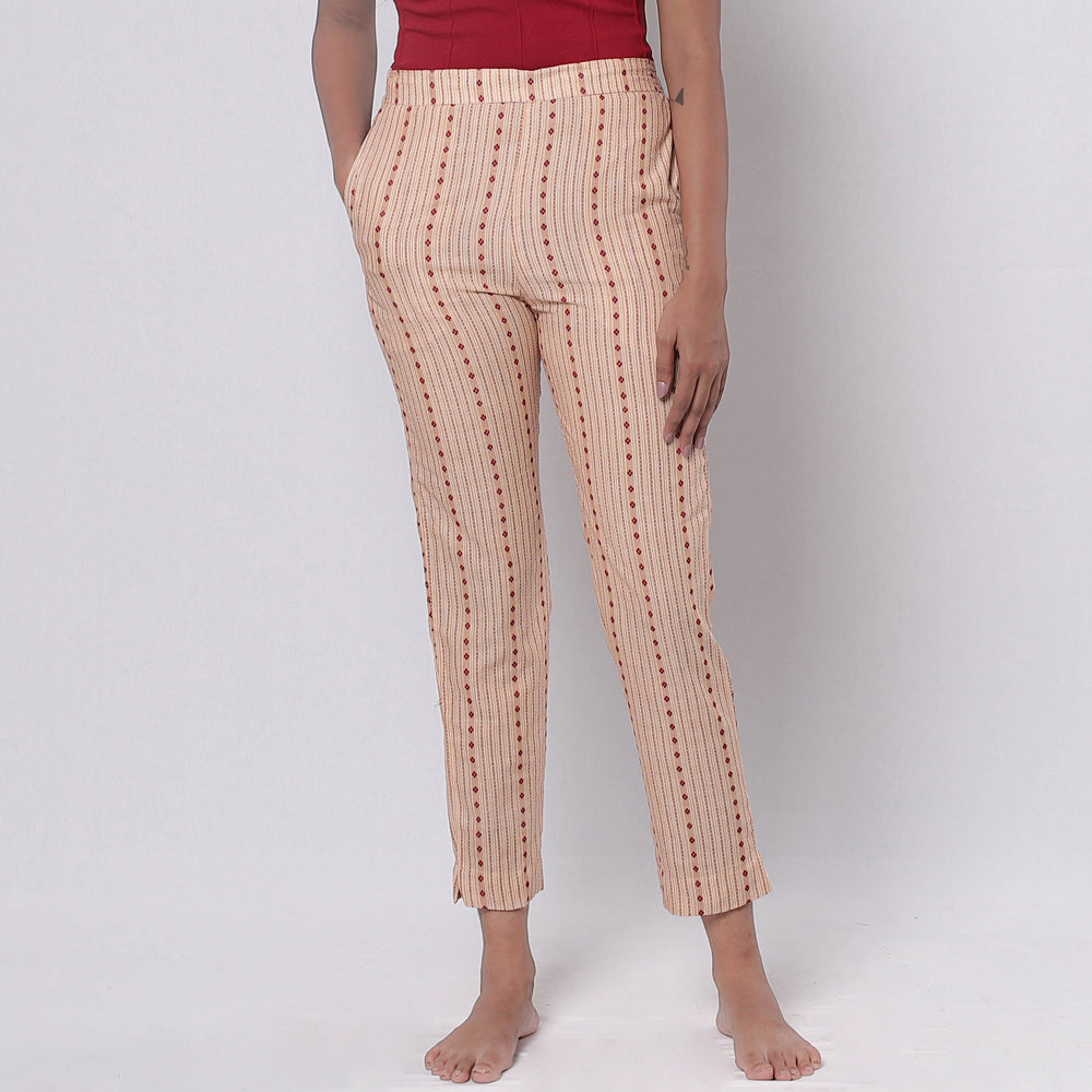 ITOKRI CASUALS Beige - Jacquard Prewashed Cotton Pant