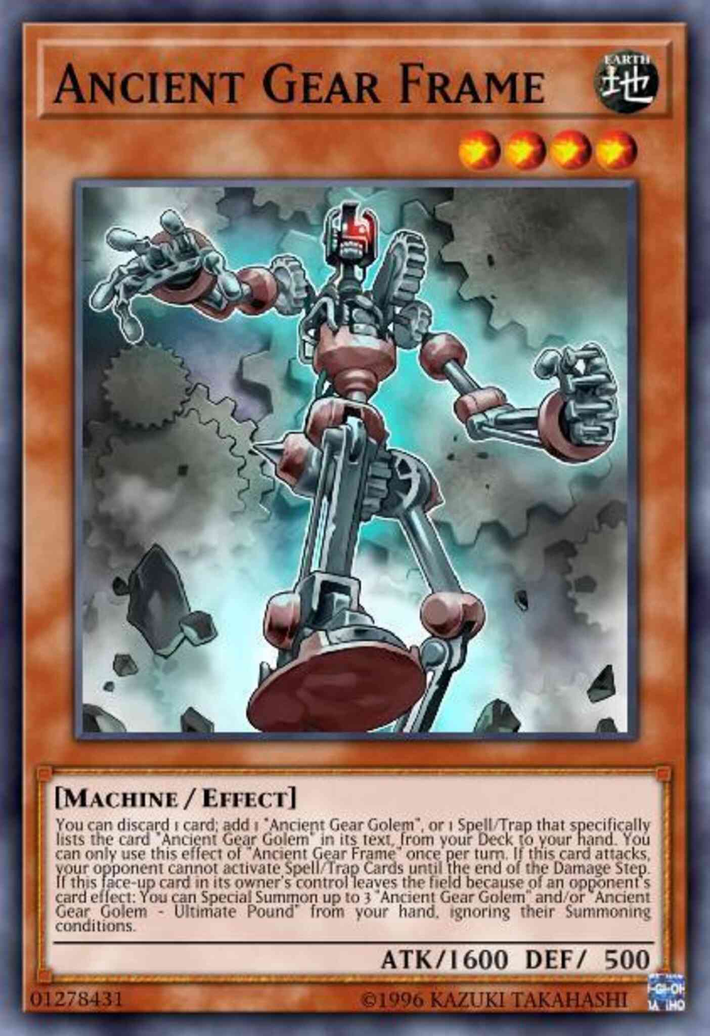 Yu-Gi-Oh! Ancient Gear Frame - LED2-EN030 - Rare - 1st Edition