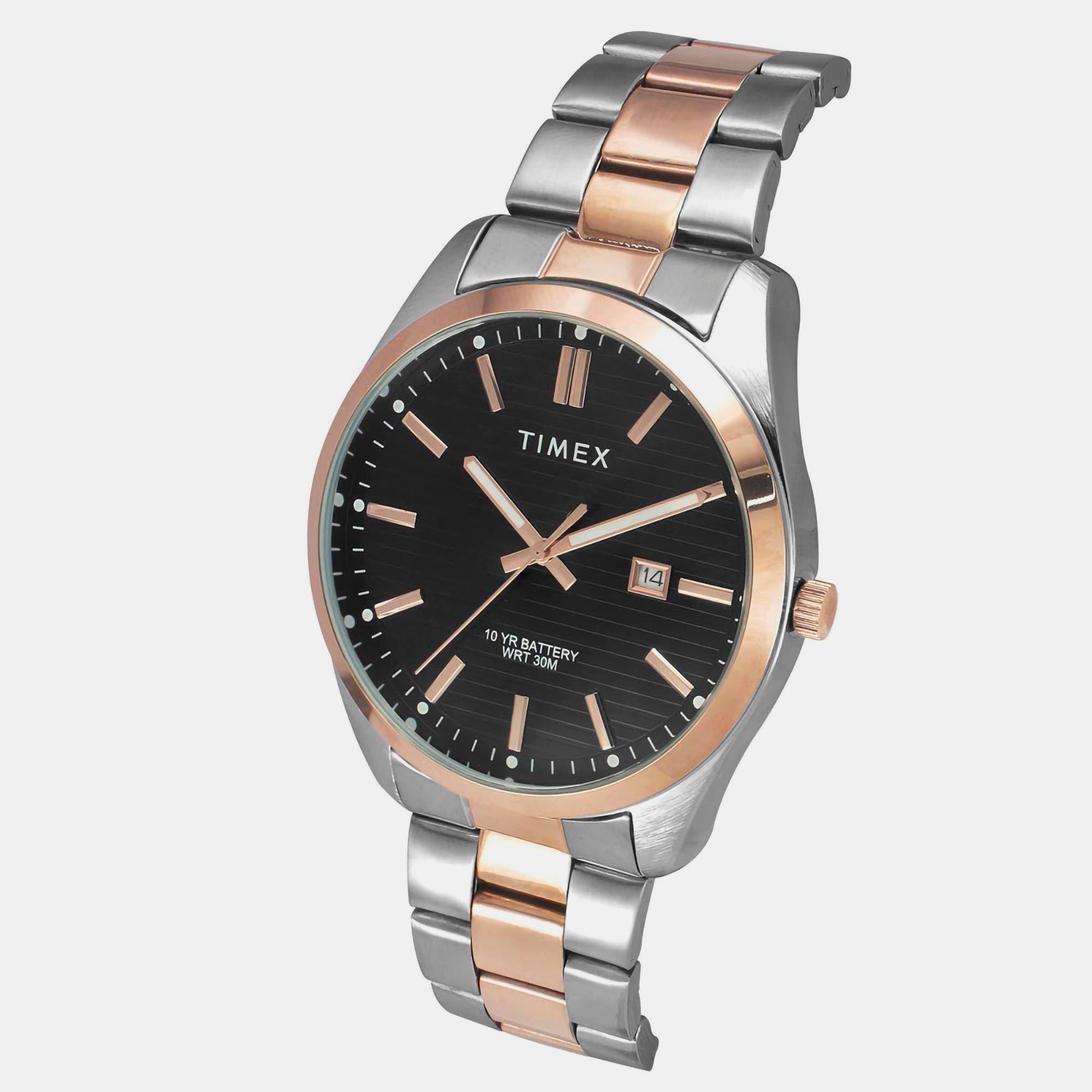 Timex E Class Men Quartz Black Dial Analog Stainless Steel Watch TWTG10410 - view 4