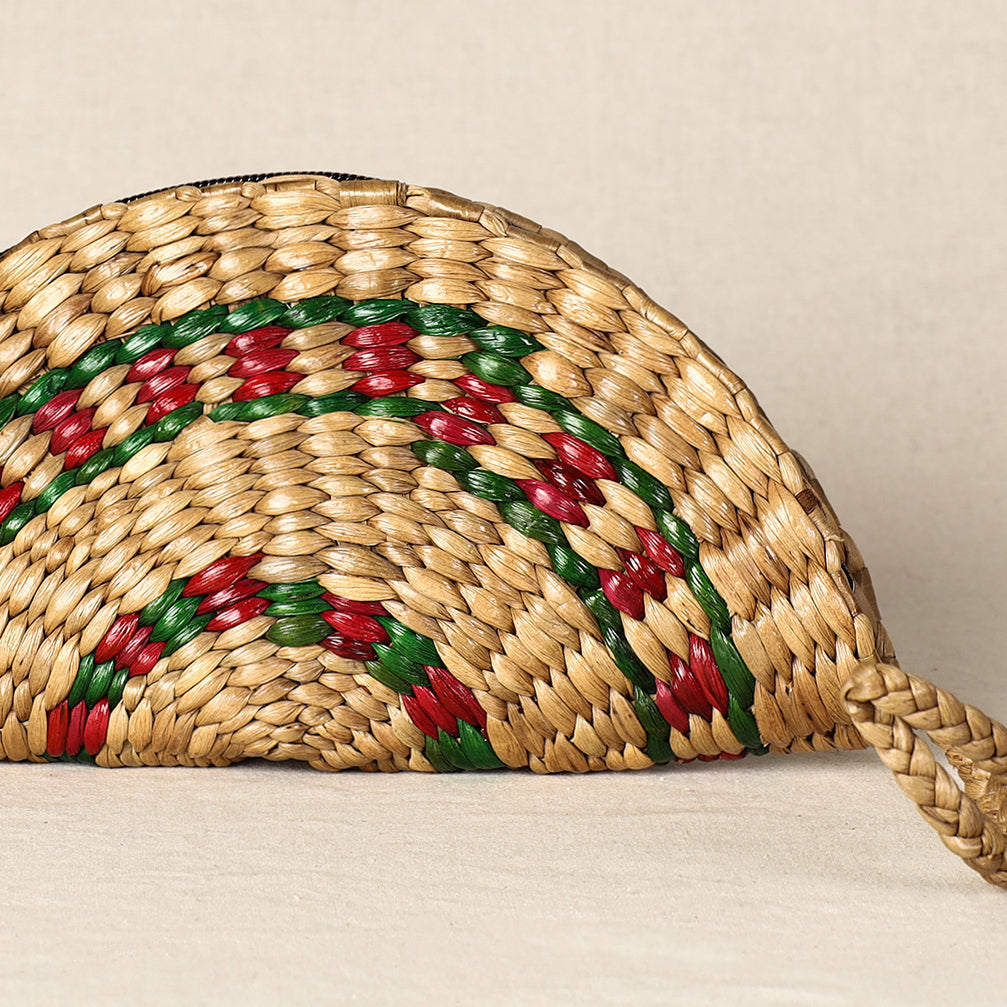 ITOKRI CRAFTS INITIATIVE Beige - Handmade Organic Water Hyacinth Hand Purse from Assam - view 2