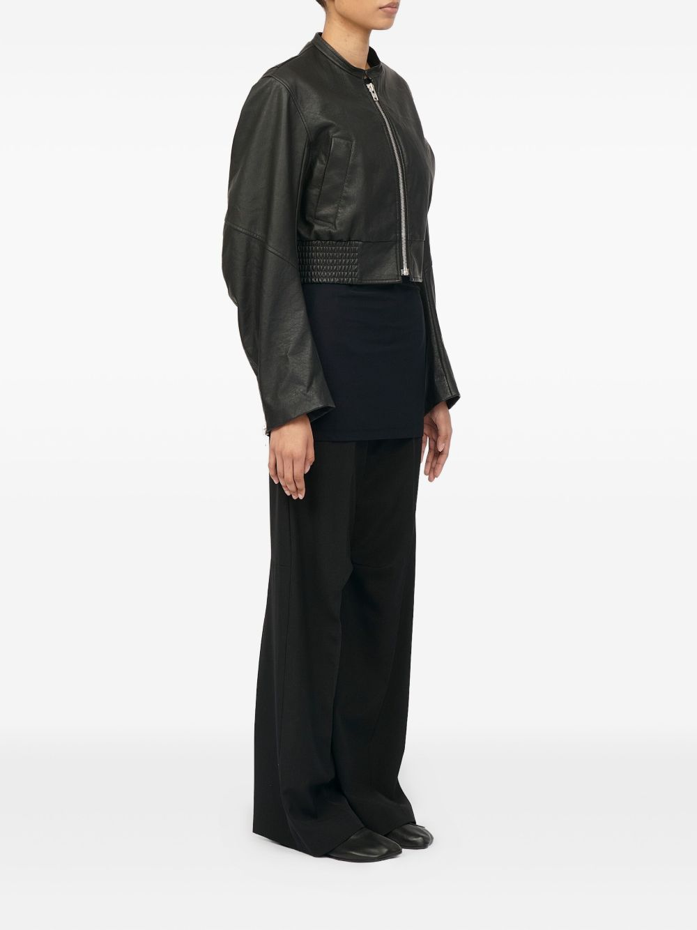 MM6 Maison Margiela Leather effect bomber jacket - view 2
