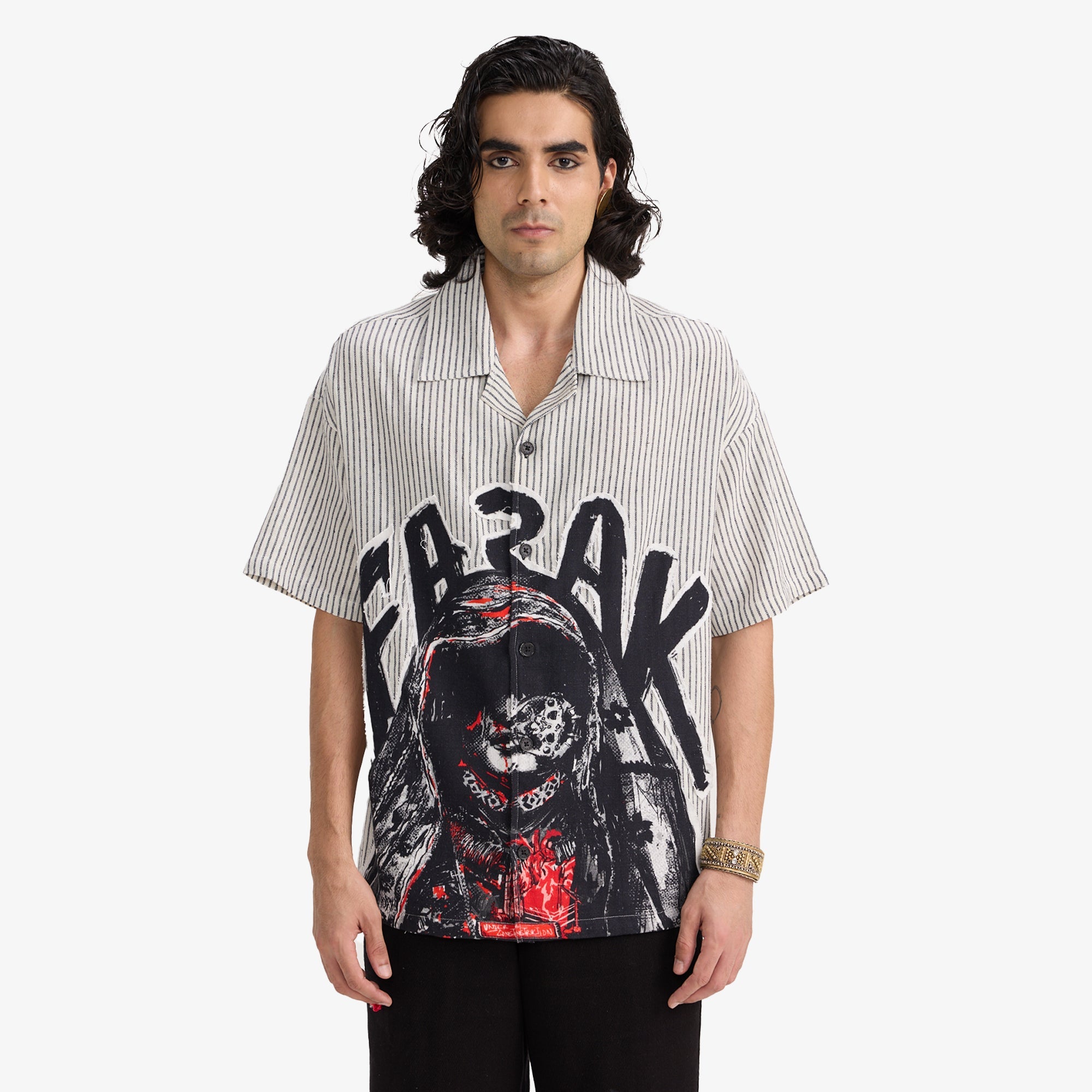 F A R A K | Choli Ke Peeche Shirt { Grey/grey