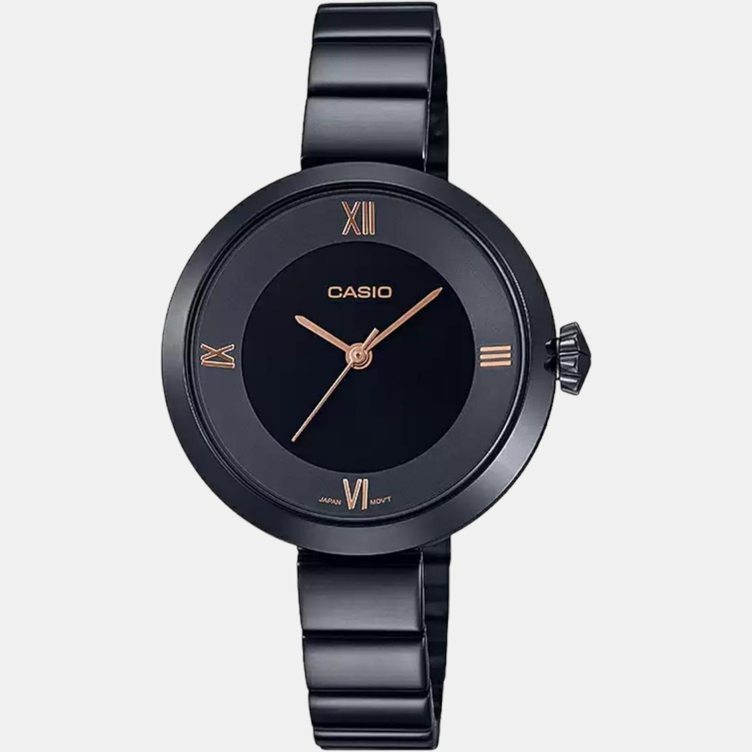 Casio Enticer Women Quartz Black Dial Analog Stainless Steel Watch A1851 - view 2
