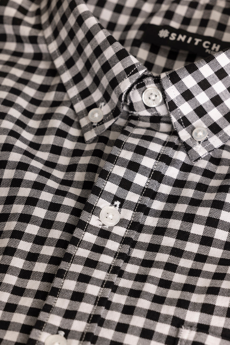 SNITCH Black Oxford Checks Shirt - view 2