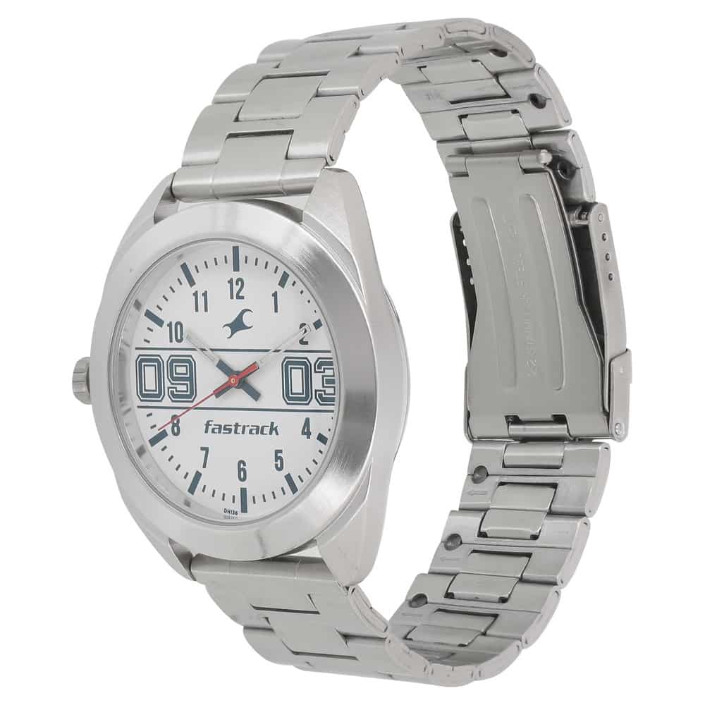 Fastrack Varsity White Dial & Stainless Steel Strap - view 2