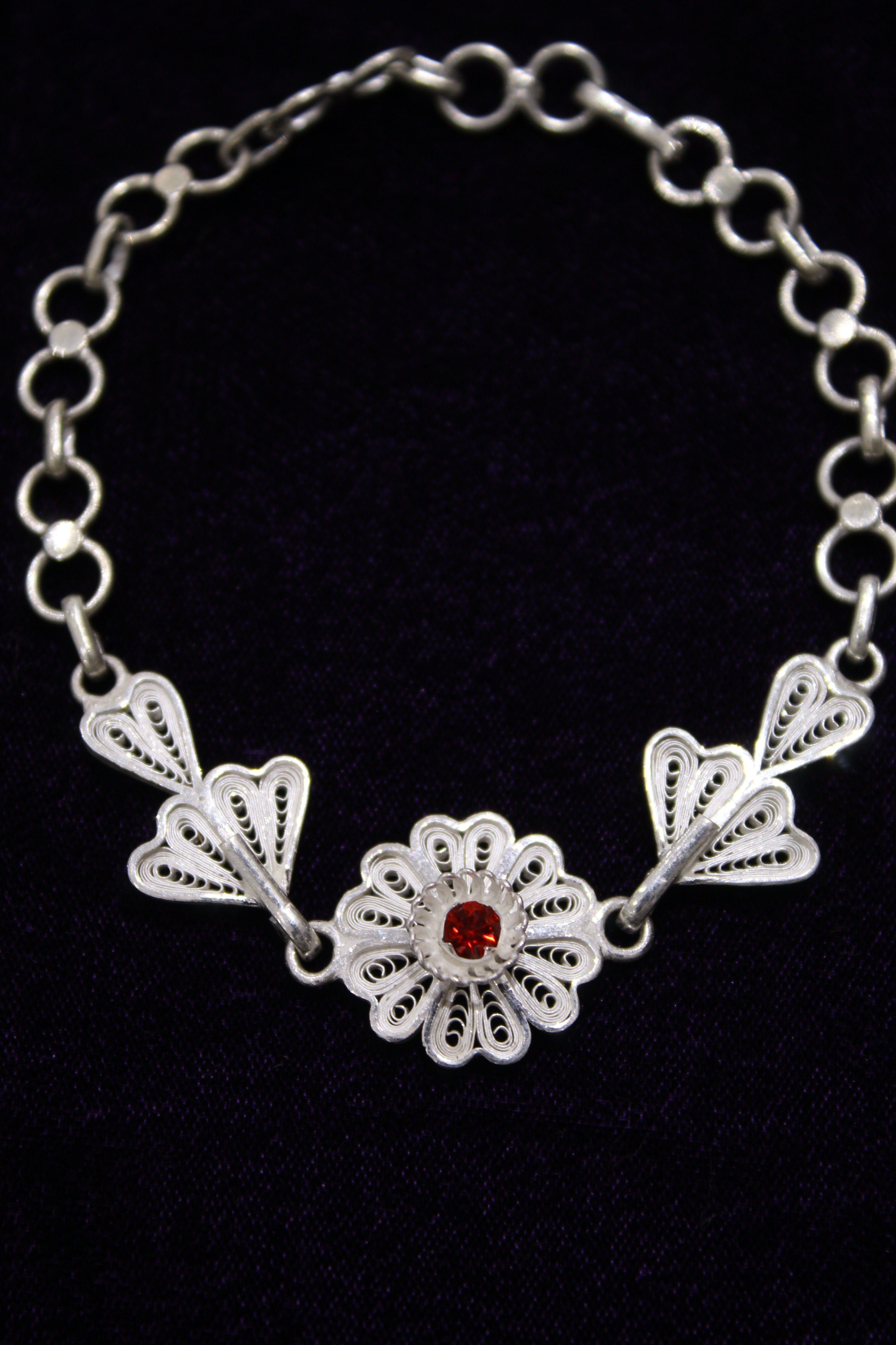 Indianvillez Tarakasi Silver Filigree Bracelet For Women