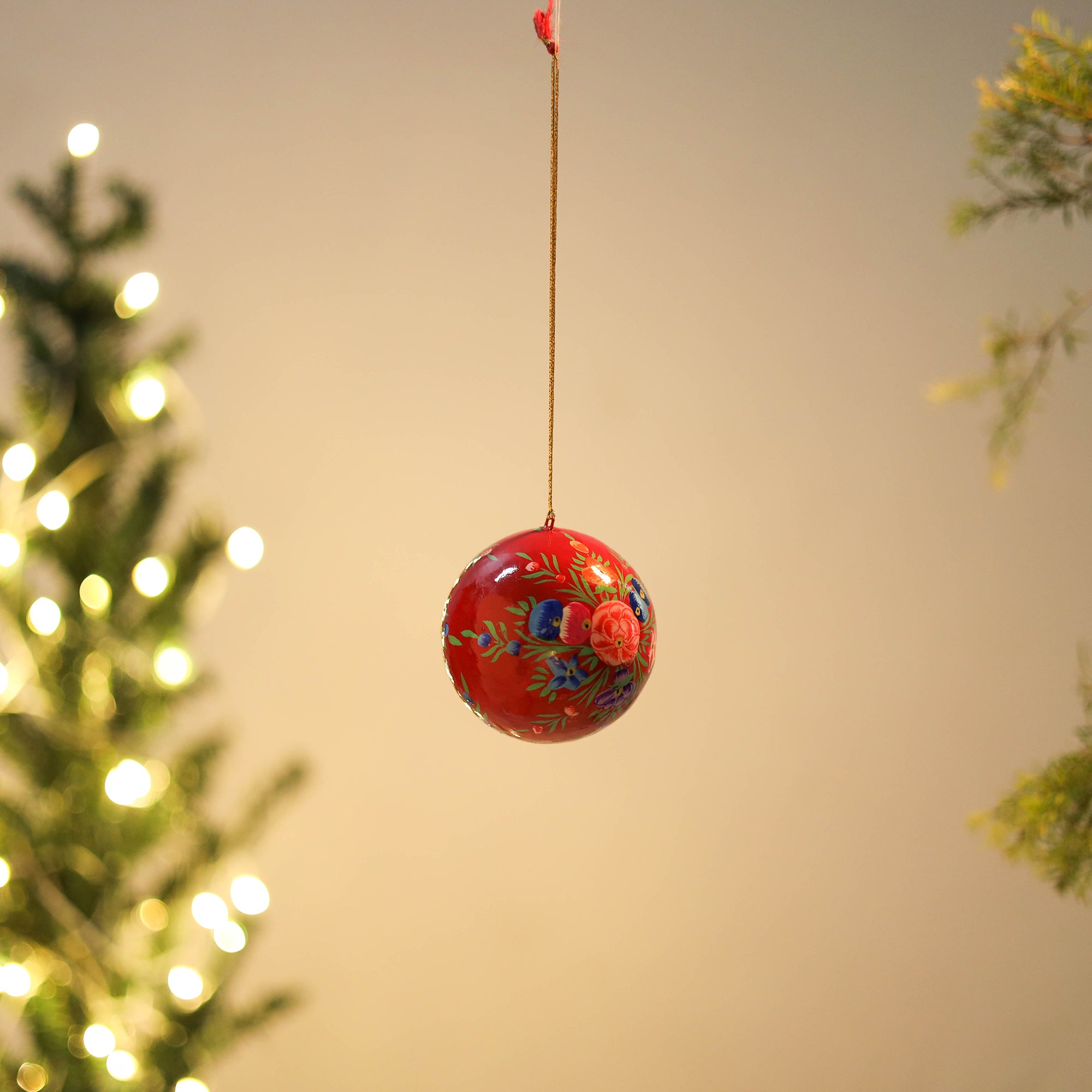CRAFTVERA Ball - Kashmir Handpainted Christmas Ornament 07