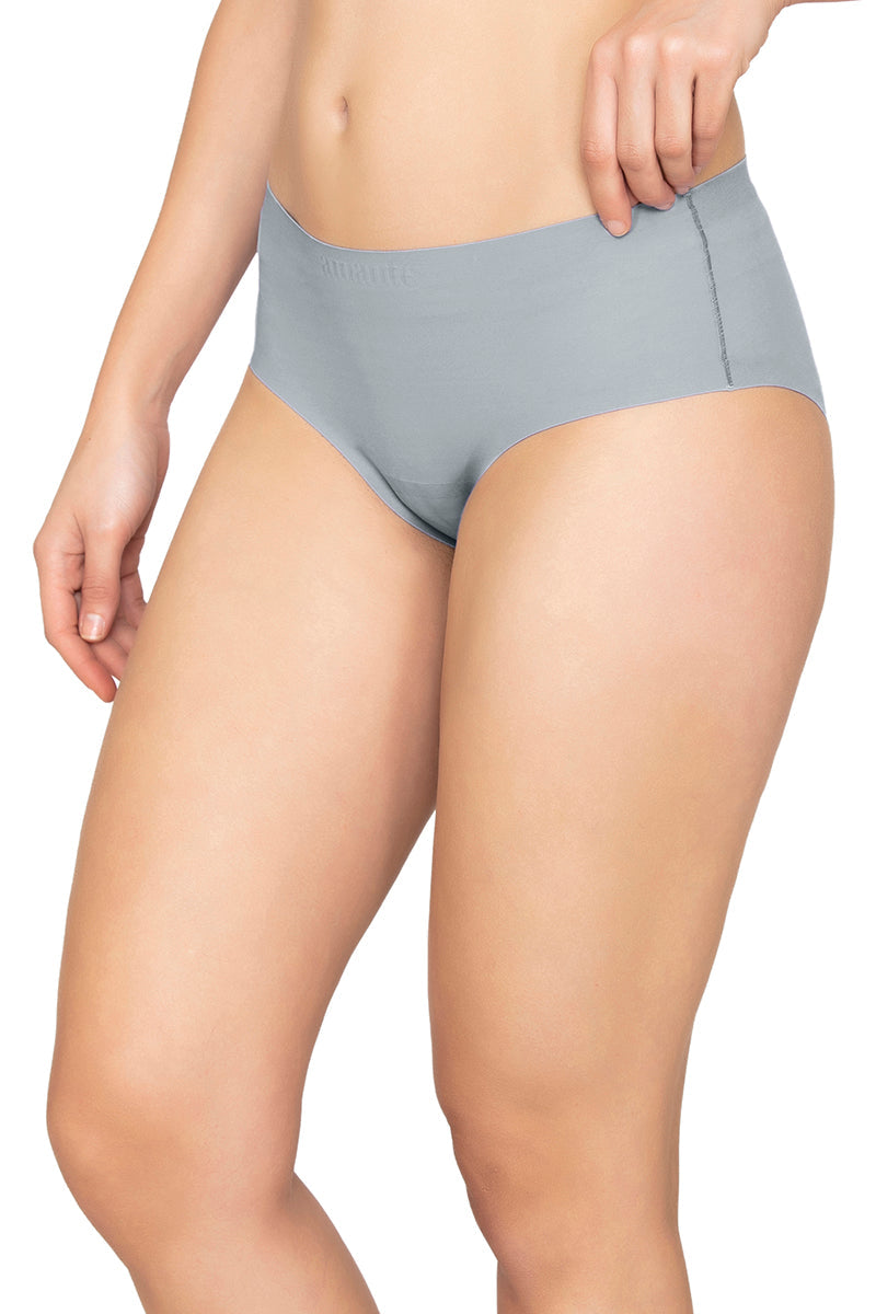 Amante Vanish Seamless Hipster Panty - Soft Gray - view 2