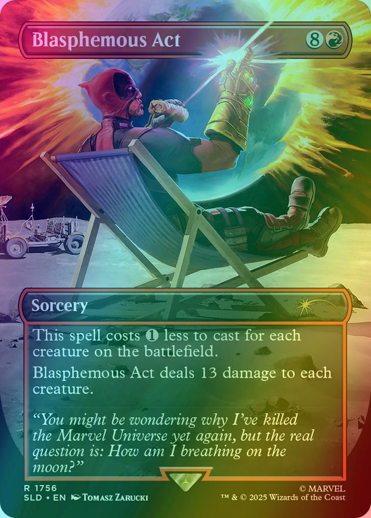 Blasphemous act 1756 – Magic Blasphemous Act [1756] [Borderless] [Marvel's Deadpool] [Secret Lair Drop] [Foil]