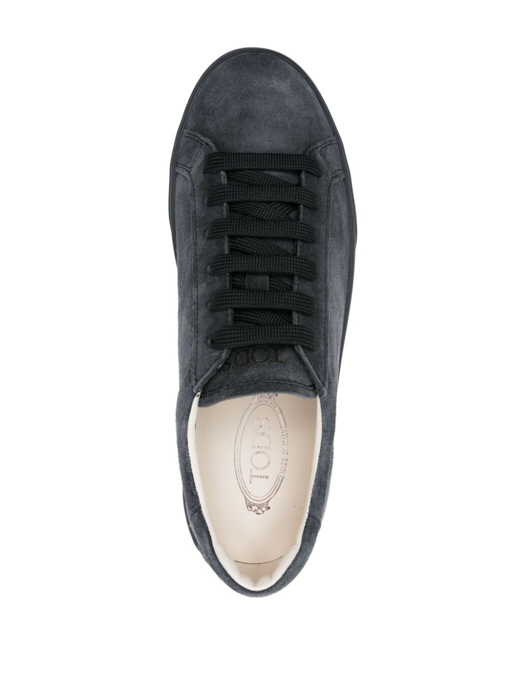 Tod's Logo-Embossed Suede Sneakers – Calf Leather 100% - view 2