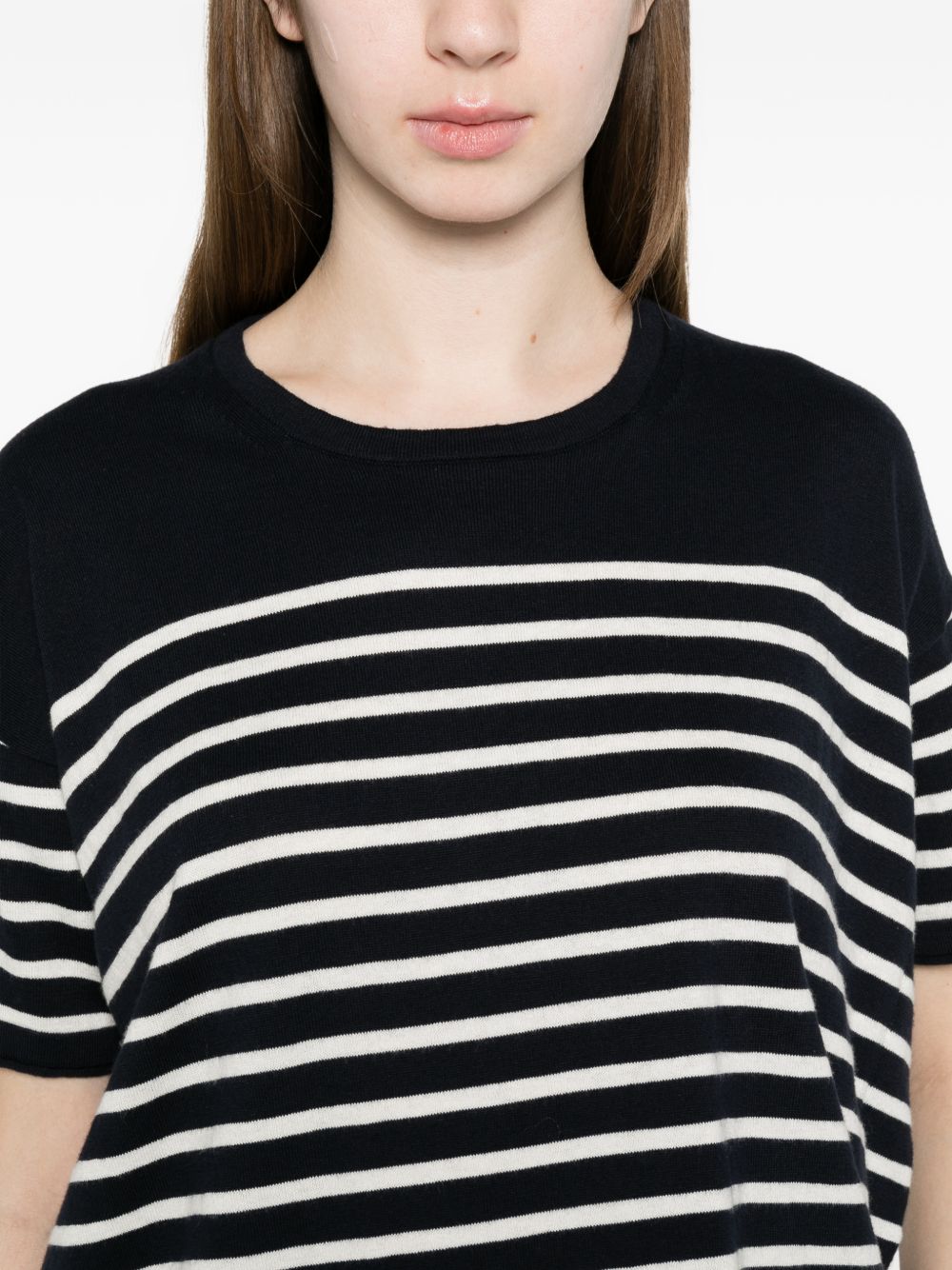 Ct Plage Striped cotton sweater – Cotton 95%, Cashmere 5% - view 5