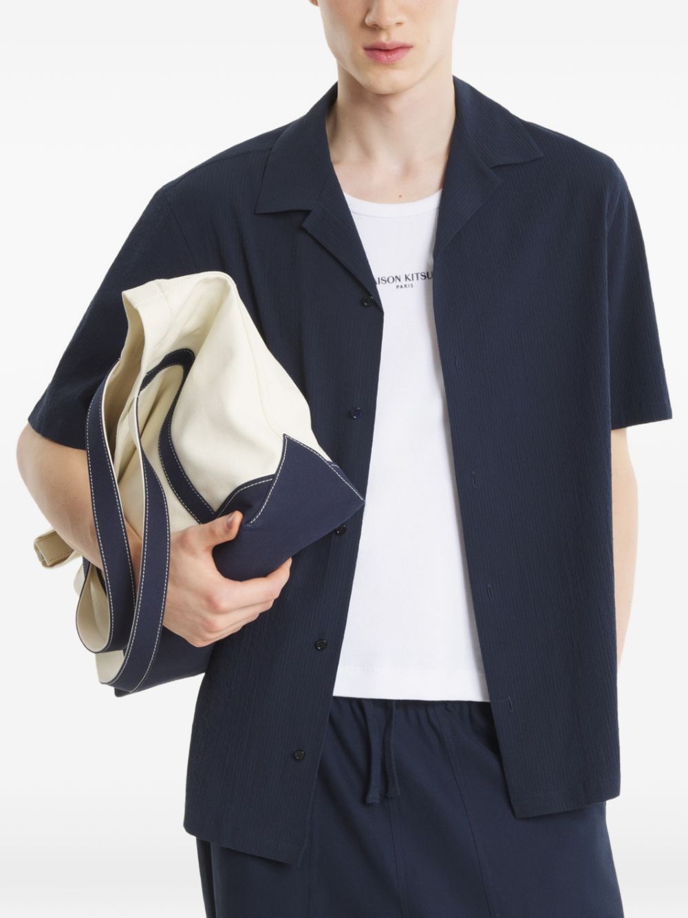 Maison Kitsuné Maison KitsunÃ© Cotton shirt – Cotton 99%, Elastane 1% - view 2