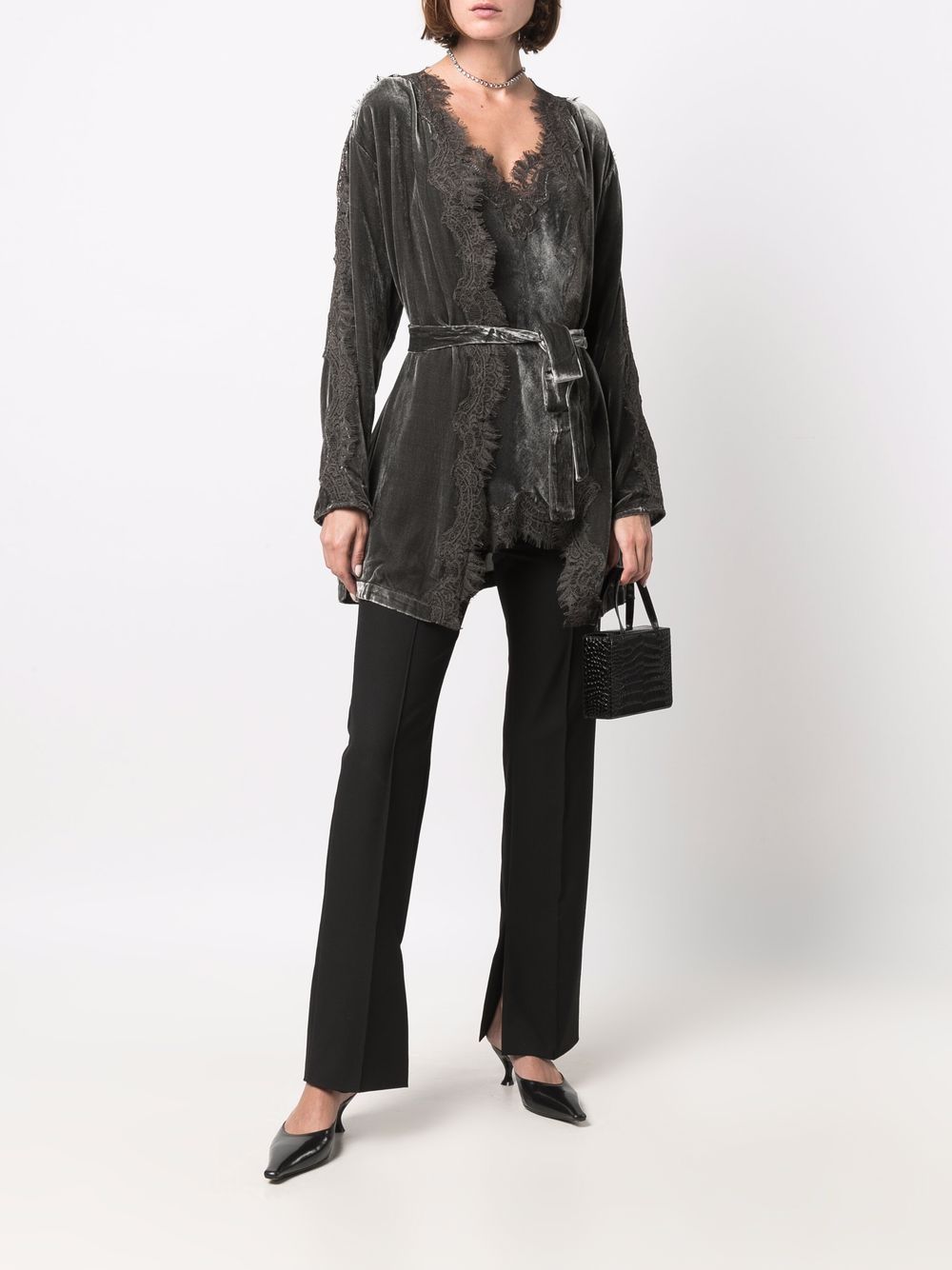Gold Hawk Velvet long duster – Rayon 80%, Silk 20% - view 3