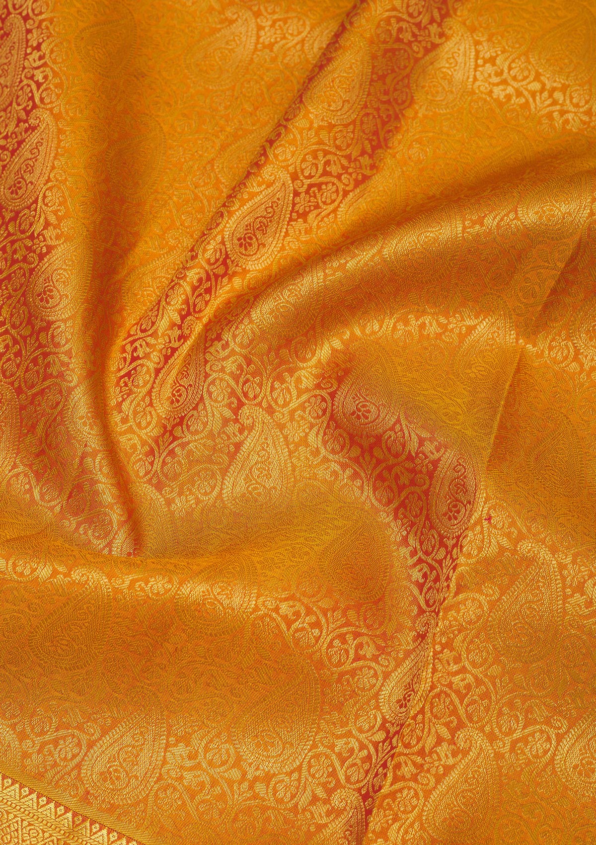 Koskii Mustard Zariwork Pure Silk Saree – Women's - view 2