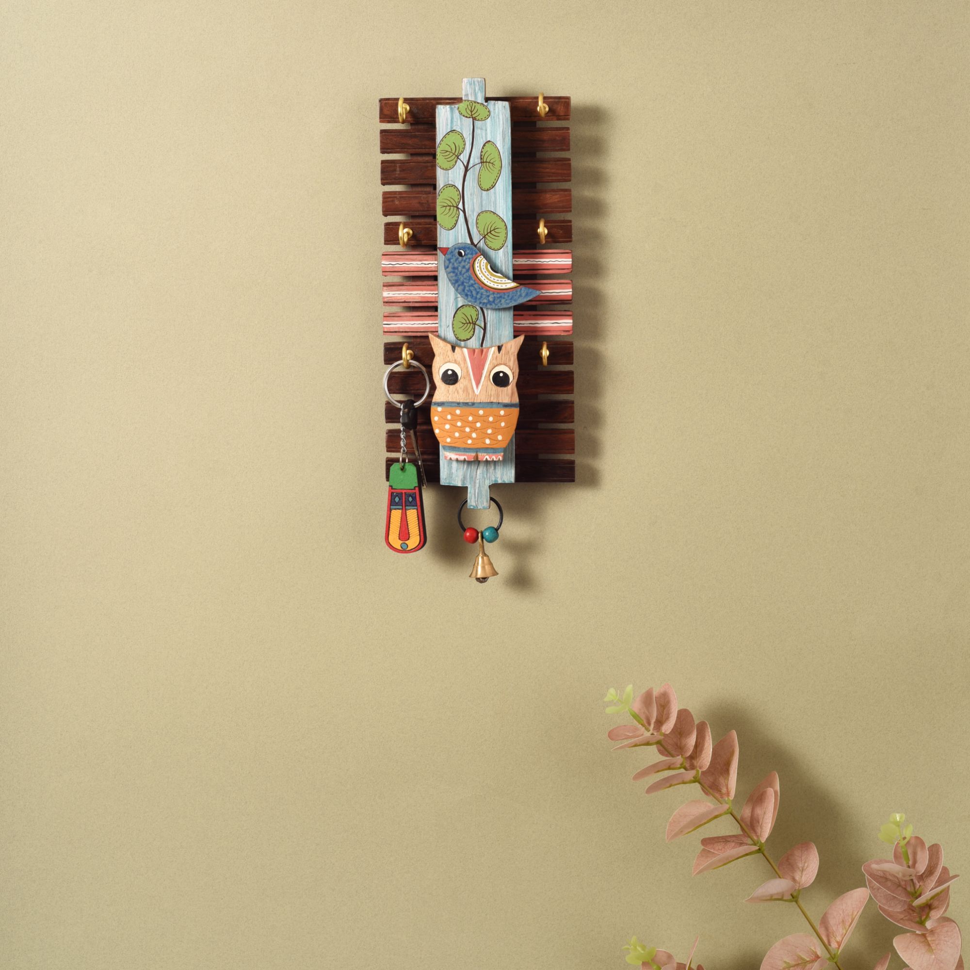 ART CREATIONS BY SUMAN SONTHALIA Birds OF Nature Key Hanger (12x4.5x2)