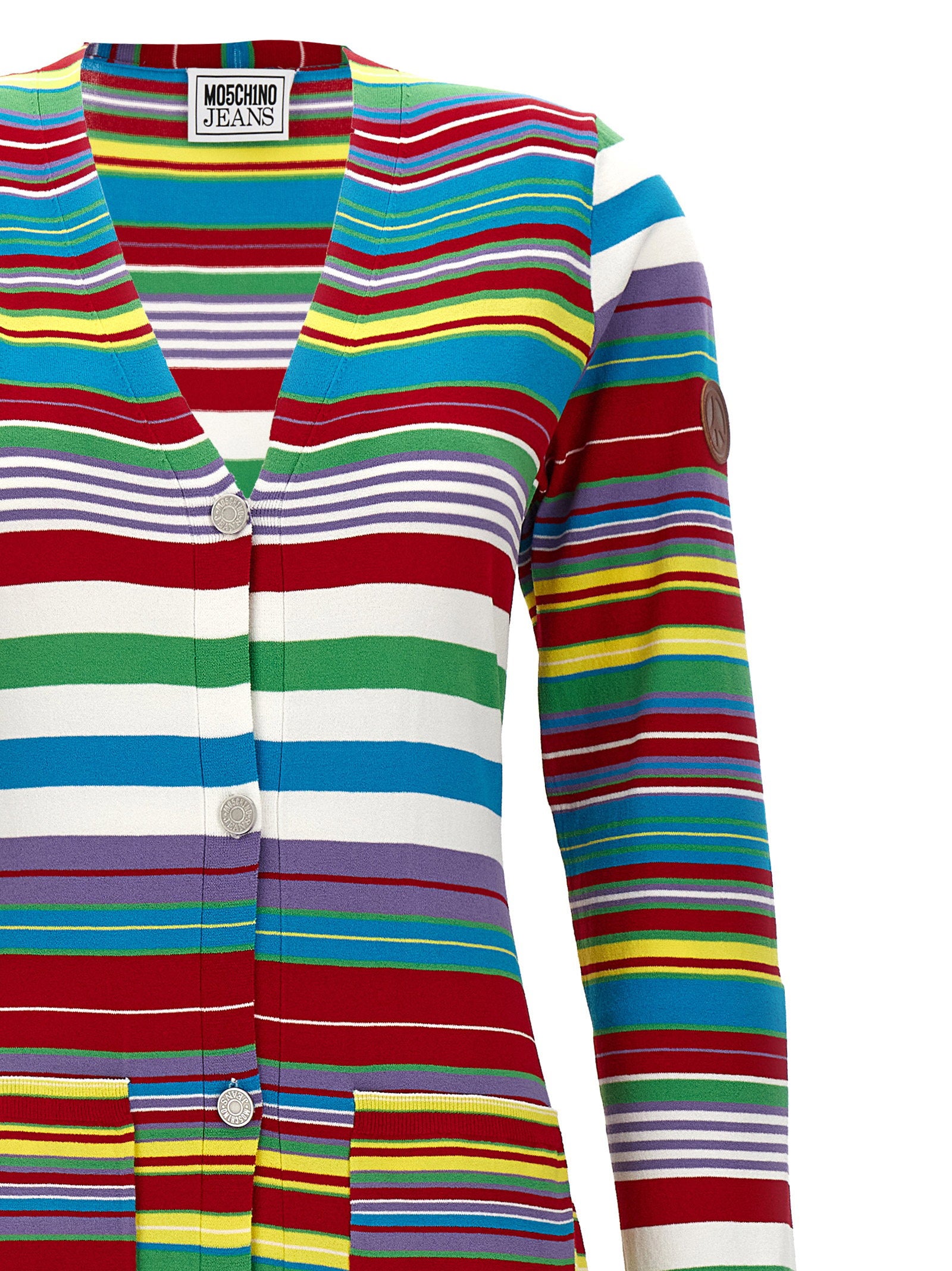 Mo5Ch1No Jeans Striped Cardigan - view 3