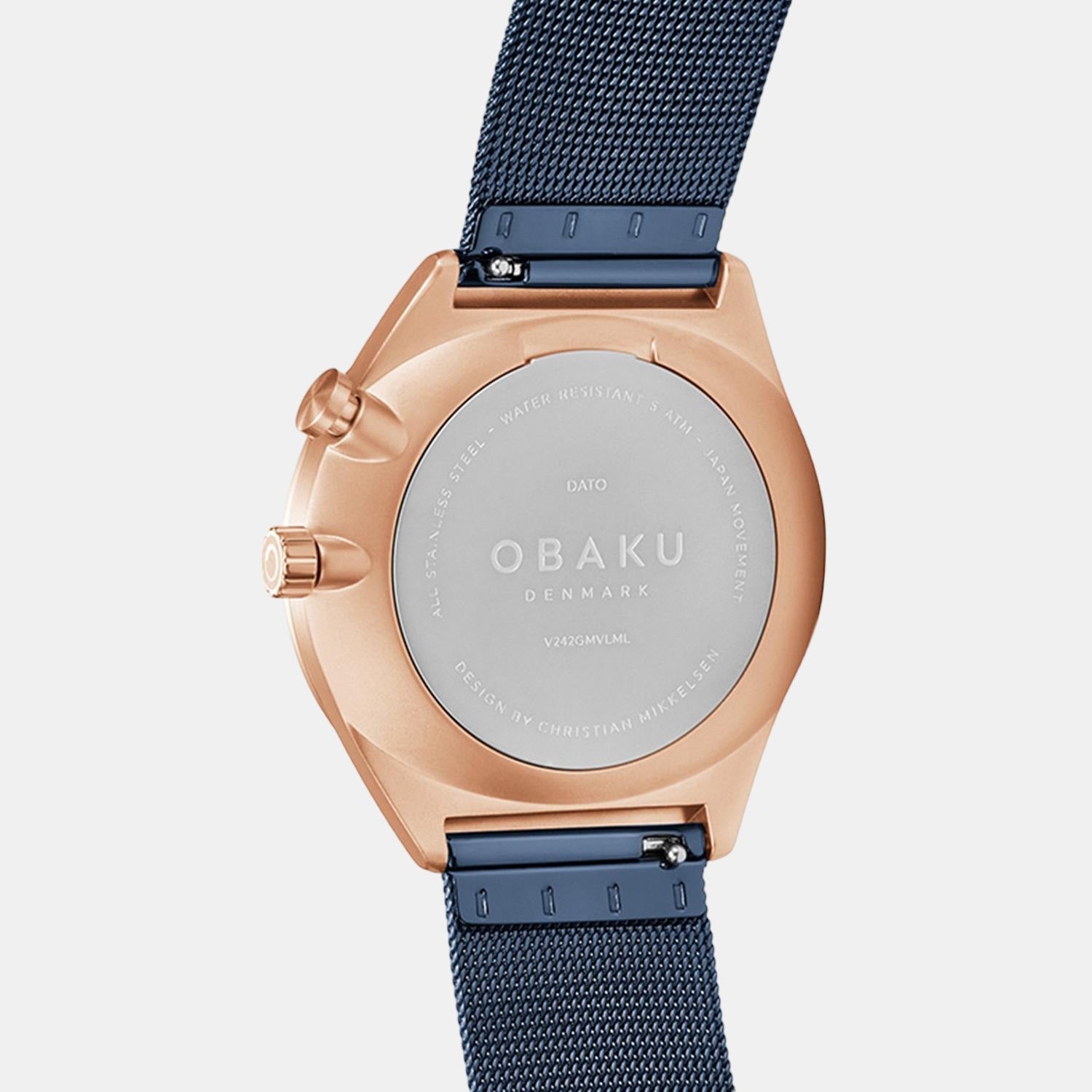 Obaku Dato Ocean Men Quartz Blue Dial Analog Stainless Steel Watch V242GMVLML - view 4