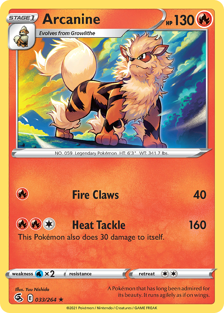 Rare swsh8-033 reverse – Pokémon Arcanine - 033/264 - Rare [SWSH8-033] [Reverse Holo] - Arcanine - 033/264 - Rare