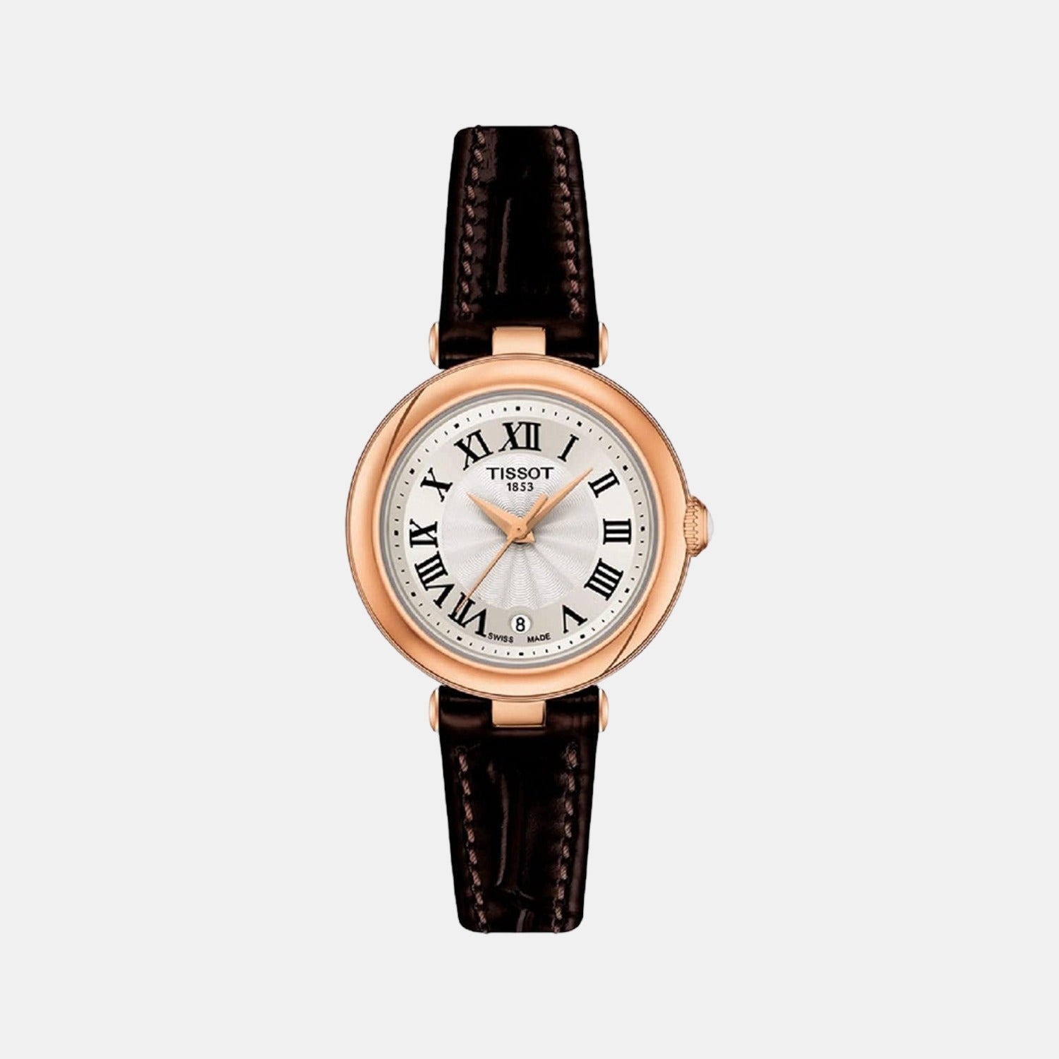 Tissot Bellissima Women Quartz White Dial Analog Leather Watch T1260103601300