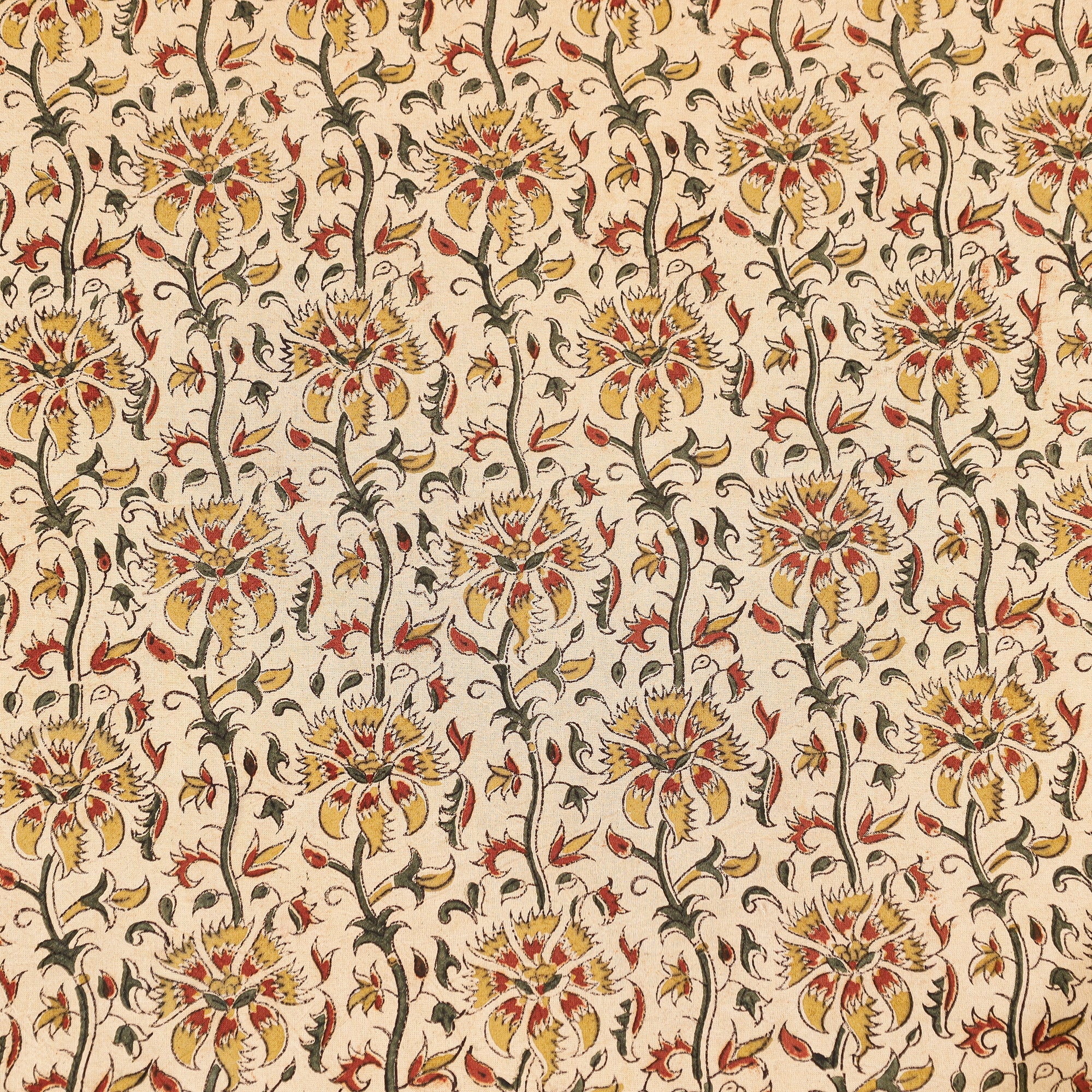 PITCHUKA SRINIVAS KALAMKARI PEDANA Brown - Pedana Kalamkari Block Printing Cotton Double Bed Cover (111 x 94 in) - view 4