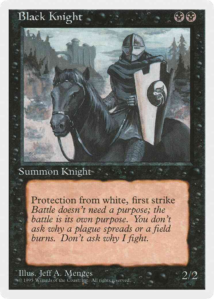 Black knight 121 – Magic Black Knight [121] [Fourth Edition] [Non-Foil]