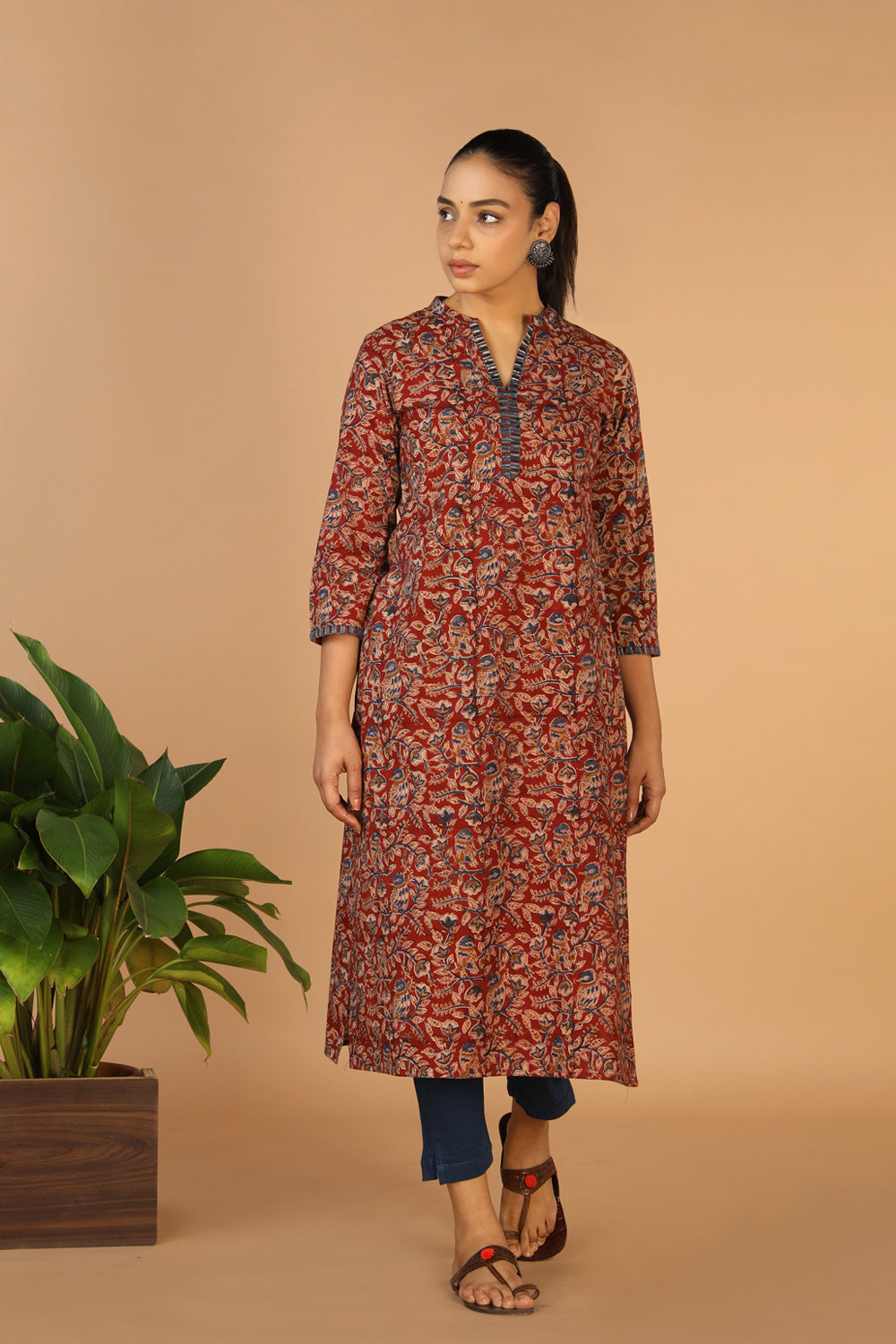 Kalanjali Ethnics Kalamkari Handblock printed kurta - view 6