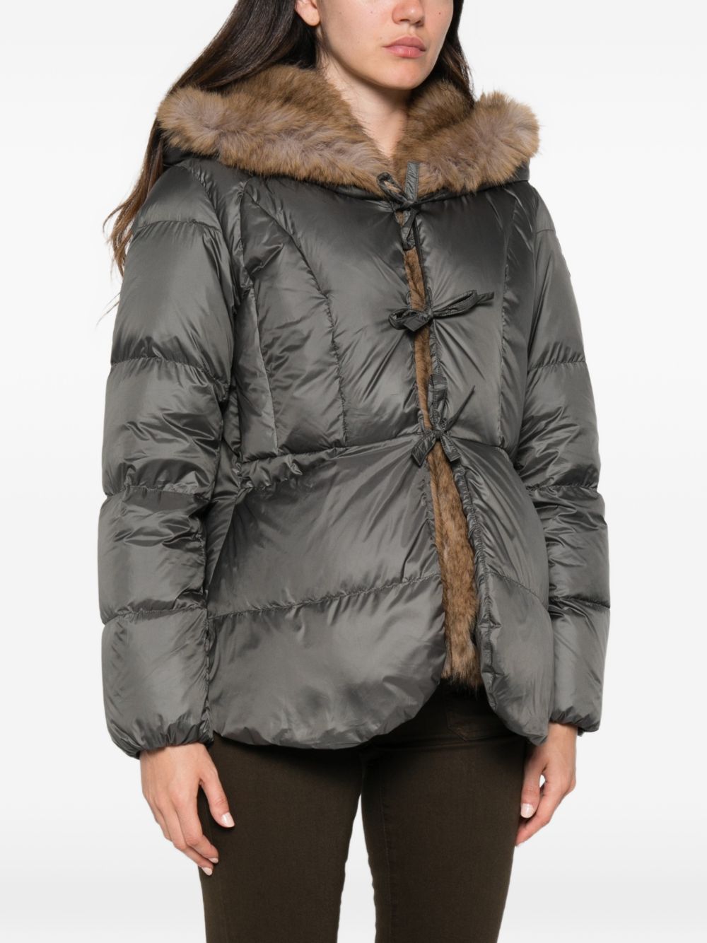 PEUTEREY Coats DARK GREEN – Polyeser 100% - view 2