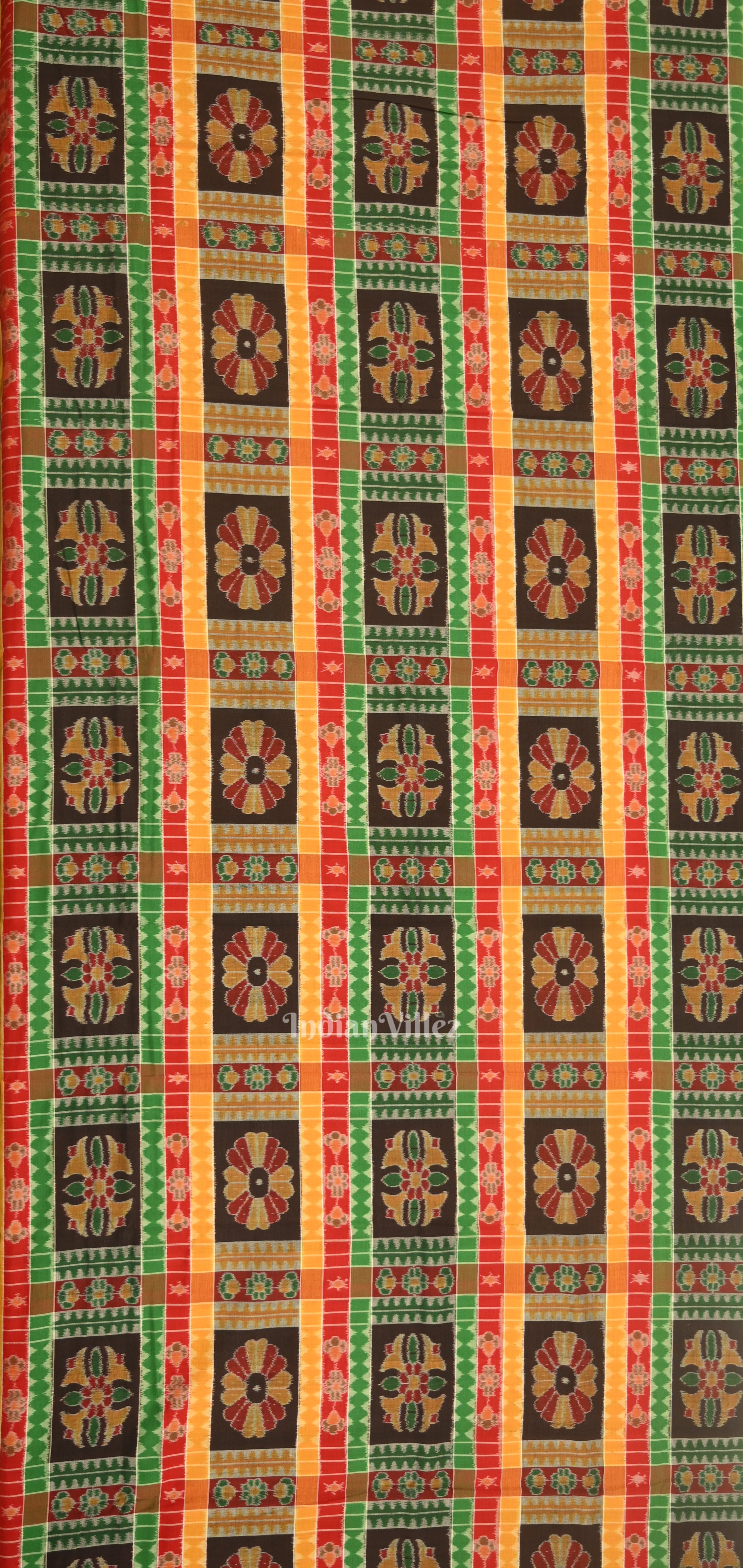 IndianVillèz Multi Color Utkalaxmi Odisha Ikat Sambalpuri Dress Set & Dupatta - view 2
