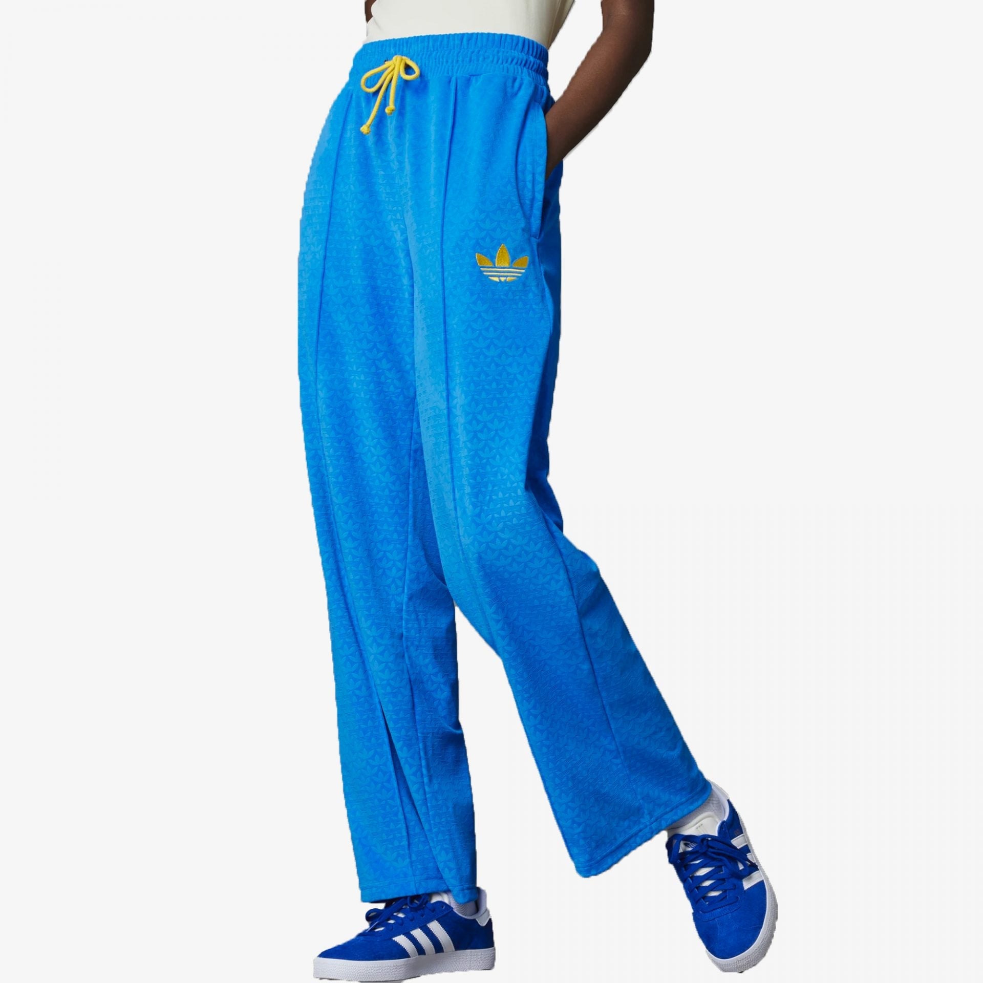 Adidas Originals | ADICOLOR HERITAGE NOW VELOUR PANTS { BLUE BIRD - view 2