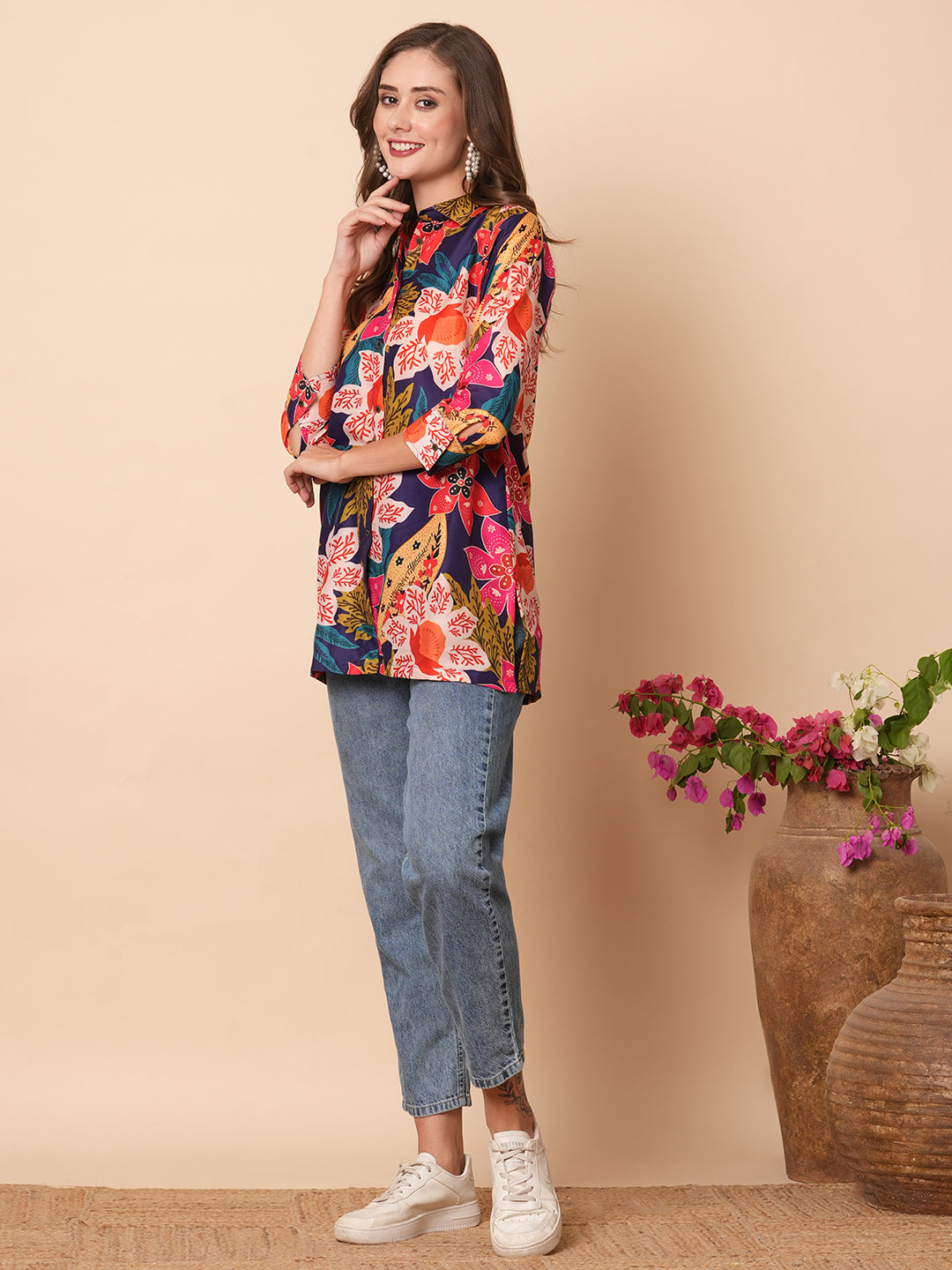 Fashor Floral Printed Buttoned Shirt - Multi – Women's - view 4