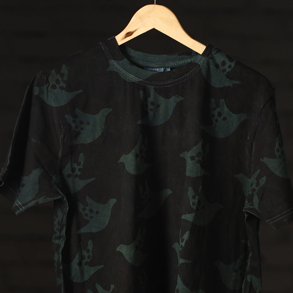 BINDAAS UNLIMITED Black - Bindaas Block Art Printed Cotton Round Neck T-shirt - view 2