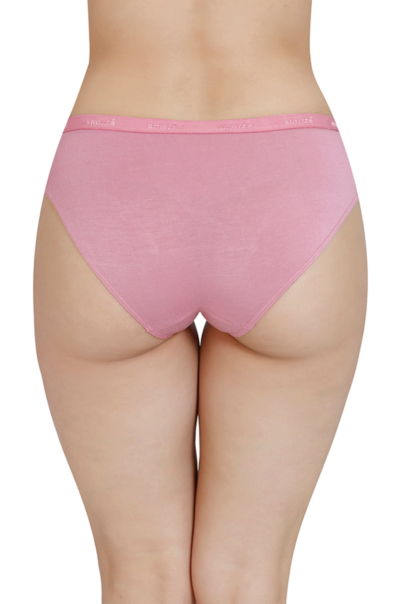 Amante Solid Mid Rise Modal Bikini Panty – Cashmere Rose - view 4