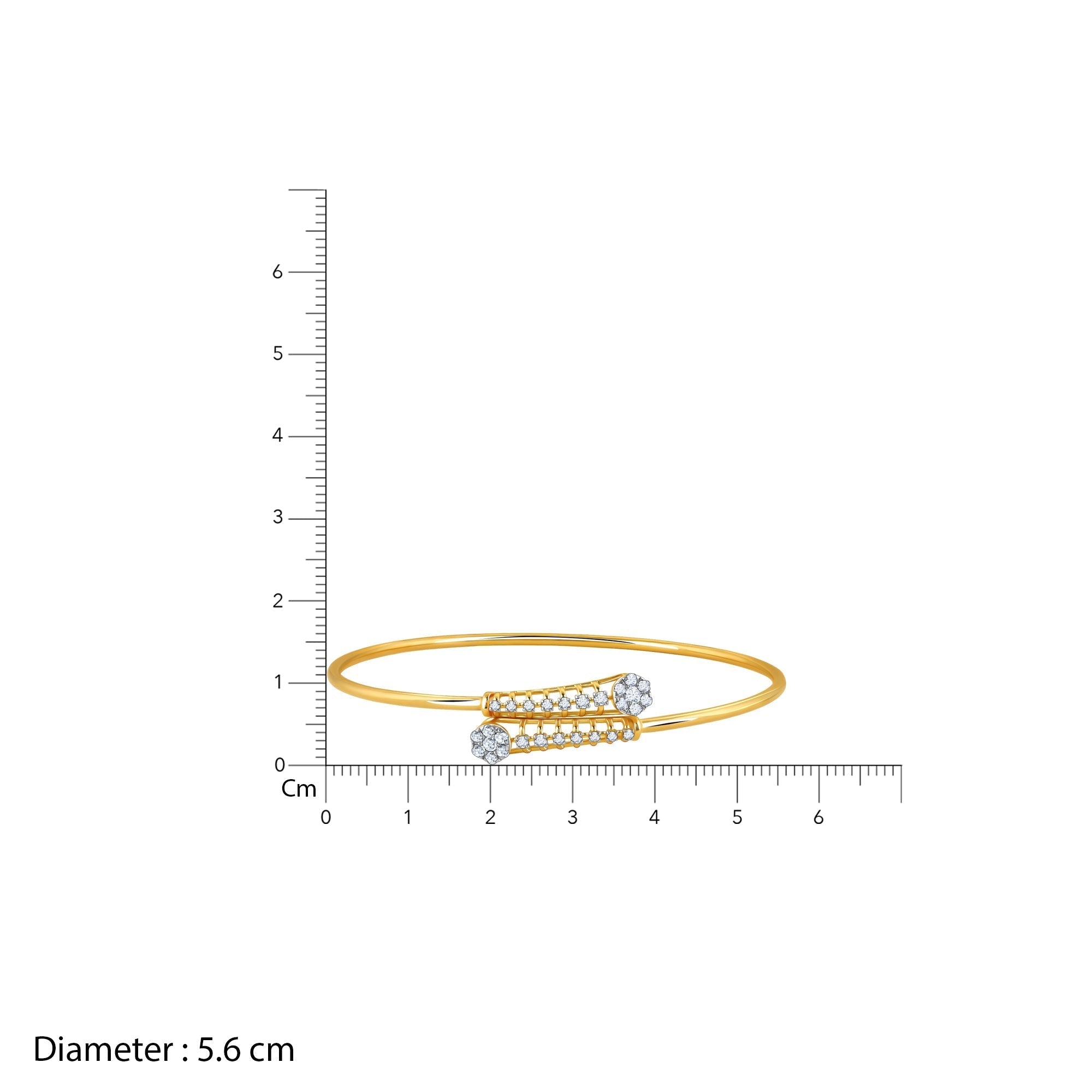 GIVA Jewellery Gold Celeste Diamond Bracelet - view 4